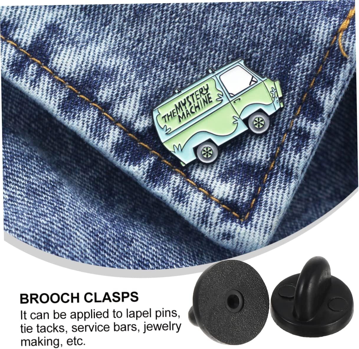 2000pcs PVC Pin Backs Simple Brooch Keepers for Uniforms Badges Name Tags and Crafts Lightweight Clasp Easy to Use Secure Grip