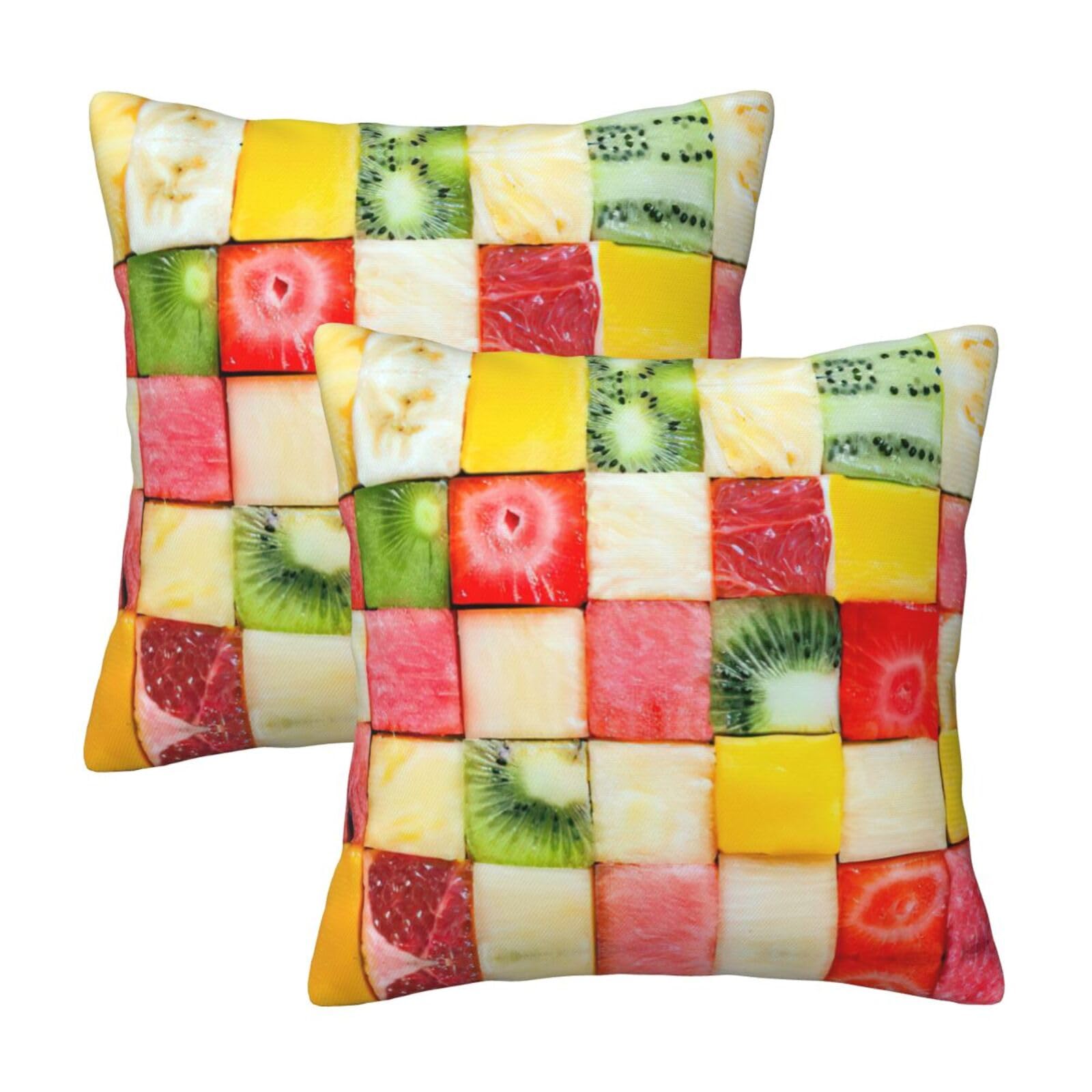 RRhgipp Kiwi Watermelon Throw Pillow Cases Decorative Cushion Covers Couch Bed Sofa Decoration Xmas Gifts Bed