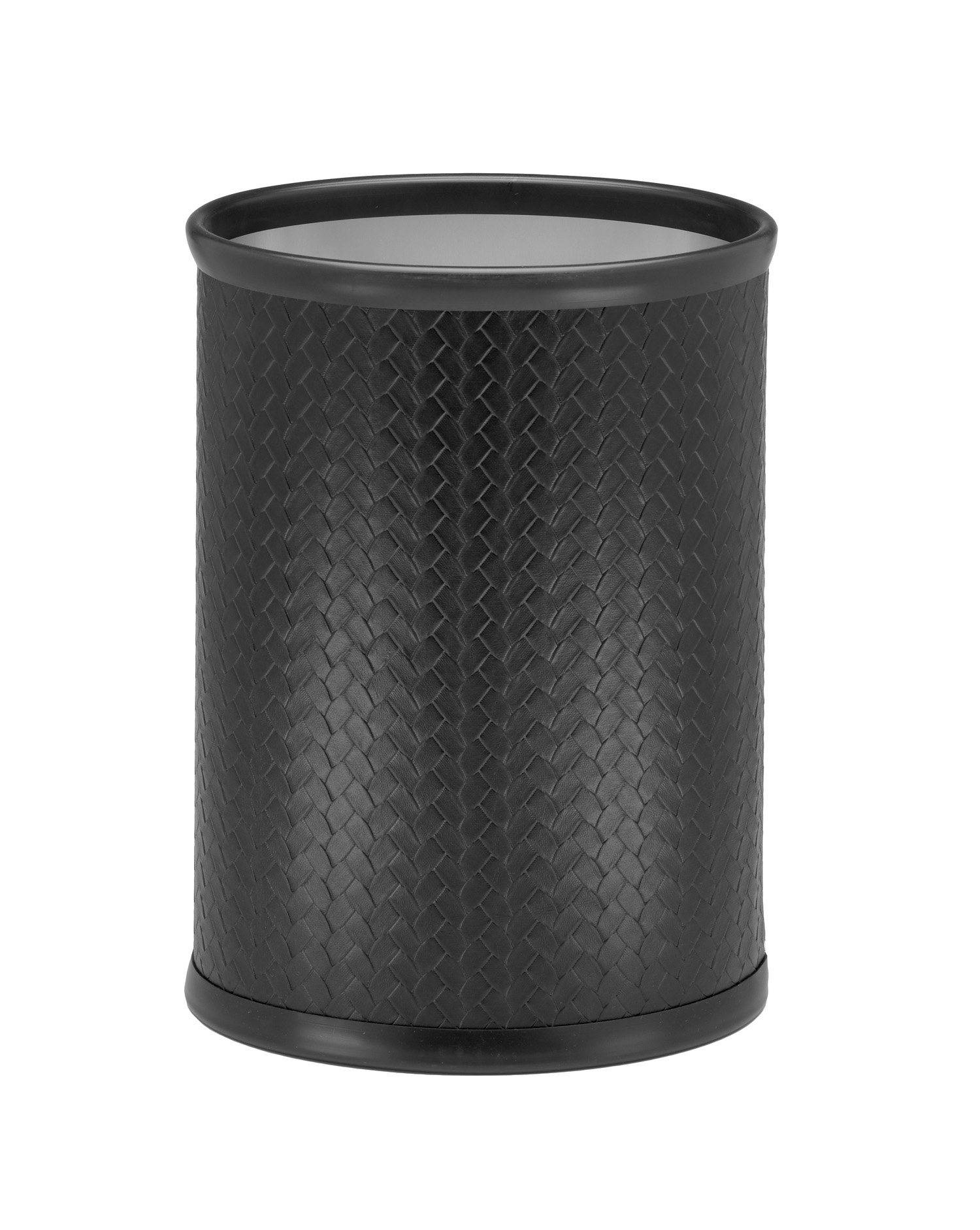 Kraftware Grant Signature Home San Remo Eclipse Oval Waste Basket, 14", Black