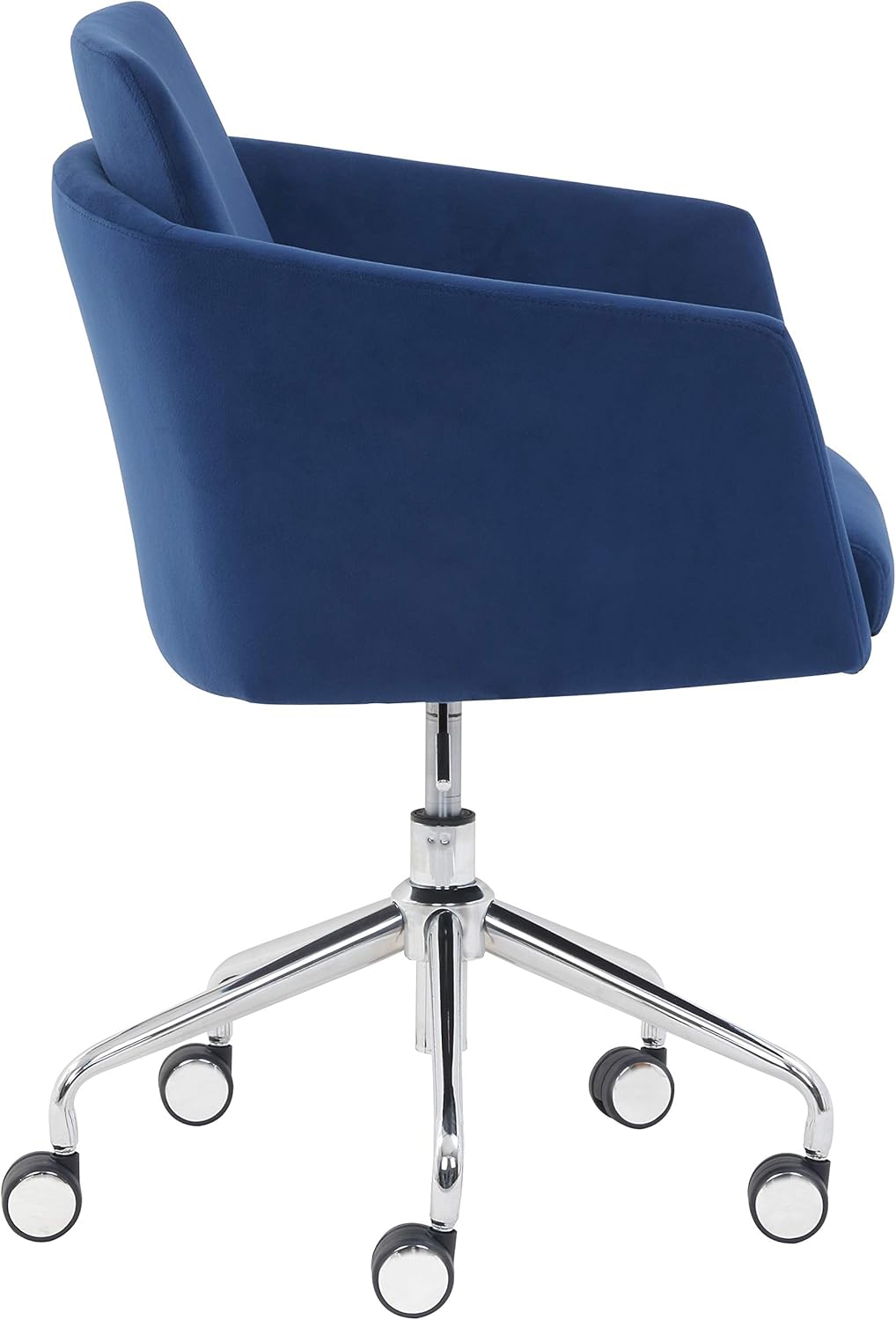Review Amazon Brand – Rivet Bertha Mid-Century Velvet-Upholstered Swivel Office Chair, 25.25W, Sapphire Blue with Chrome Finish Limited Discount Amazon Brand – Rivet Bertha Mid-Century Velvet-Upholstered Swivel Office Chair, 25.25W, Sapphire Blue with Chrome Finish