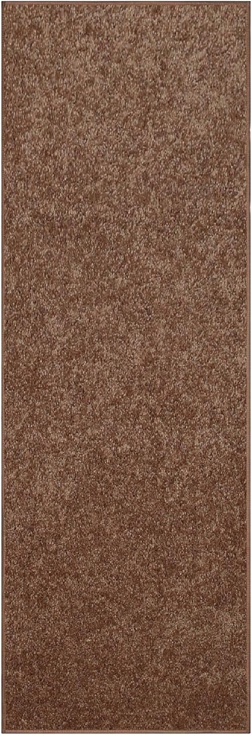 Ambiant Pet Friendly Solid Color Area Rugs Brown - 2' x 8' Runner, Indoor, Stain Resistant, Perfect for Living Room, Bedroom, Dining Room, Entryway, Pet & Kids Friendly Rug, Wedding, Made in USA