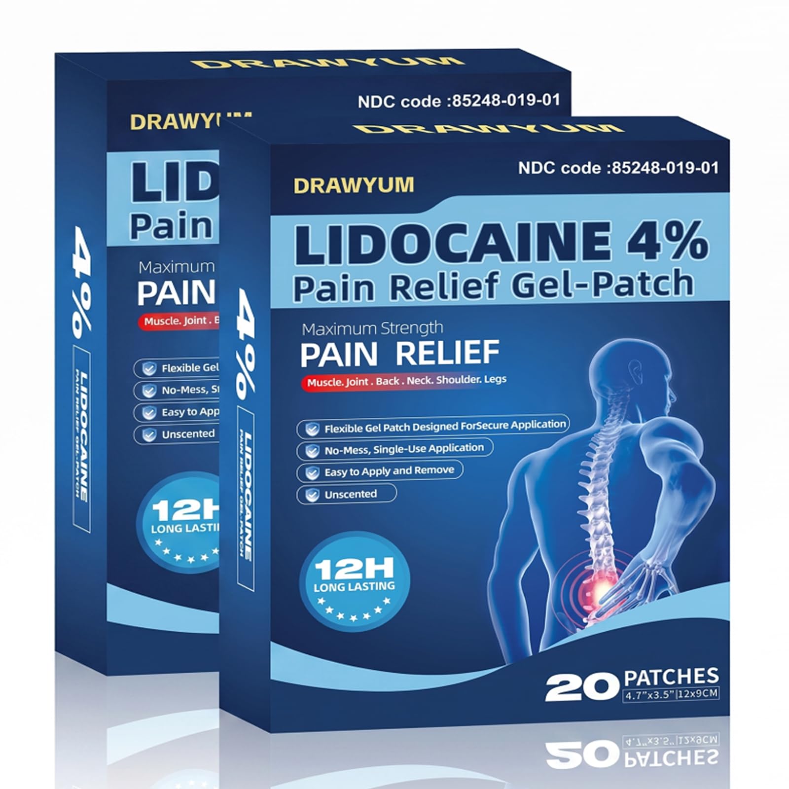 4% Lidocaine Pain Relief Gel Patches,Maximum Strength Topical Analgesic — Amazon image 10