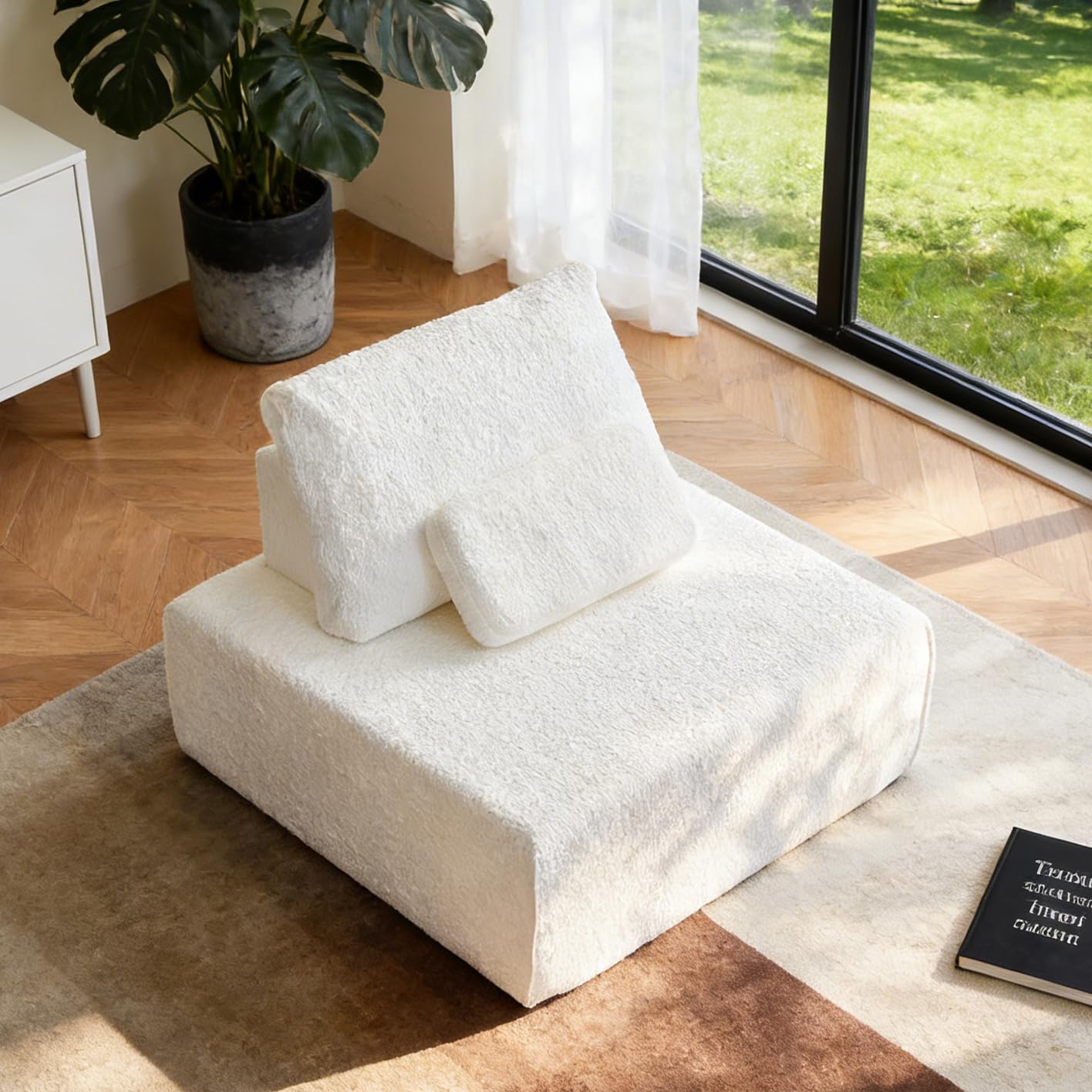 ADORZ Modular Sofa Single Seat Cloud Couch Module with Pillow No Assembly Required 1-Person Chair for Living Room