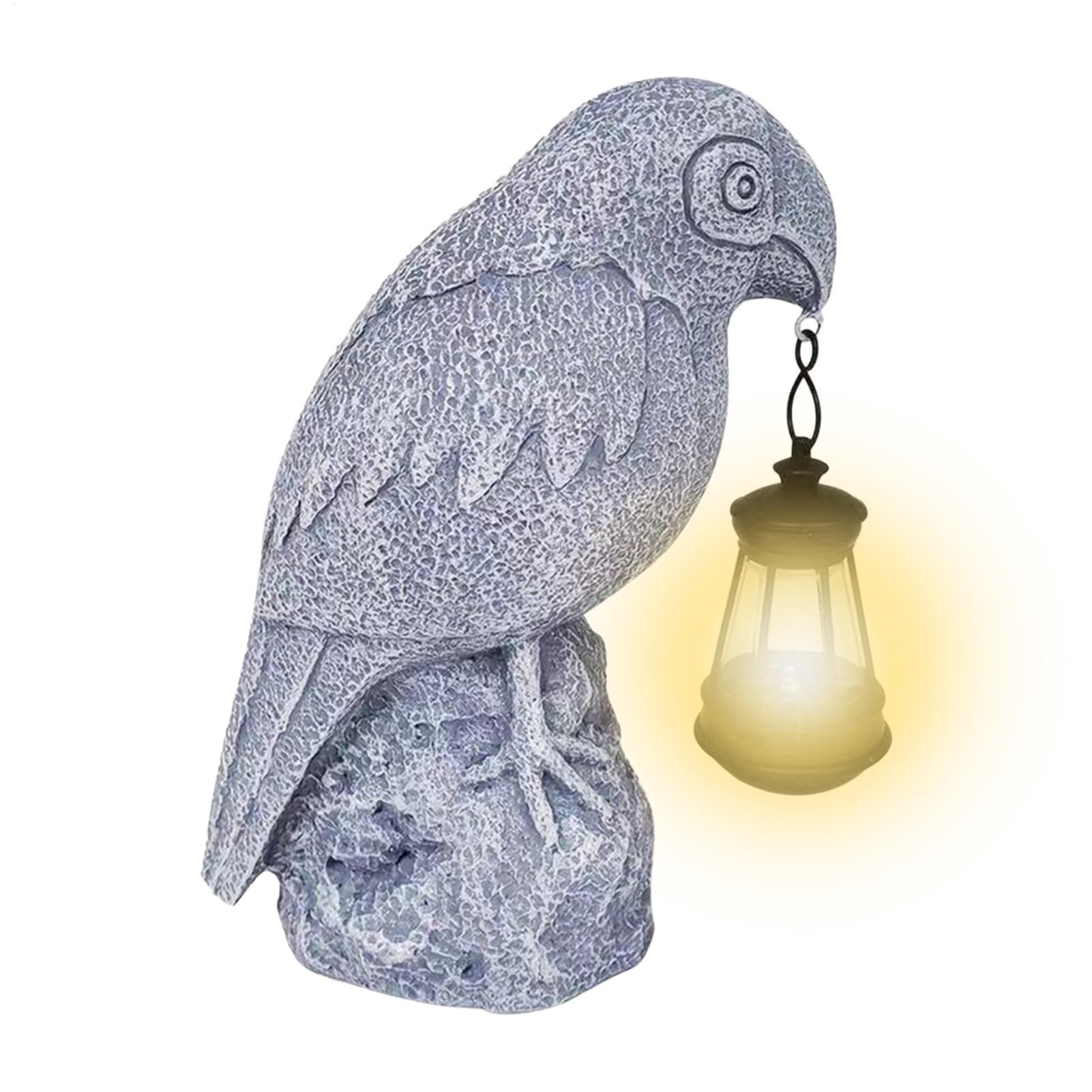 Esculturas de jardín de luz de pájaros como regalo original de cumpleaños