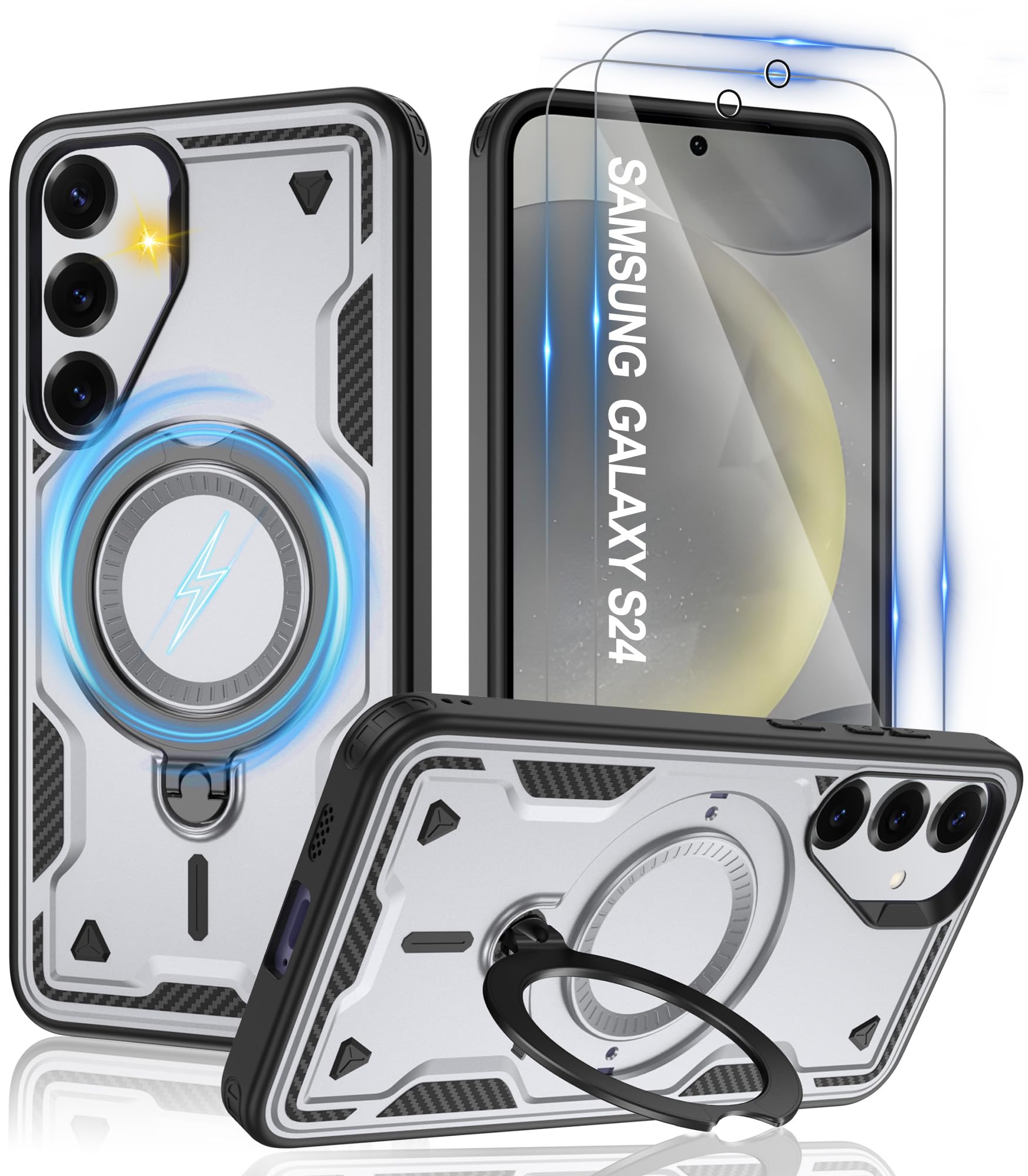 Coque Galaxy S24 anti-traces de doigts avec verre de protection - 8