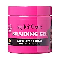 Vista 10 de Red by Kiss Gel para Trenzas de Fijación Extrema Styler Fixer para Trenzas de Caja y Cornrows, Hidratante, Acondicionador, Control de Encrespamiento