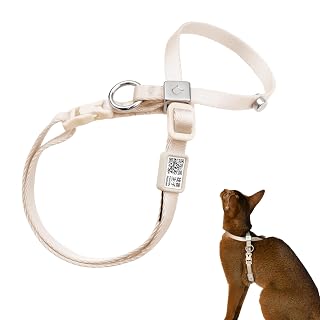 BuddyArmor Escape Proof Cat Harness Anti-Choke Quick Release Adjustable QR Code Soft Nylon Durable Lightweight Figure 8 Cat Harness Anti Escape for Kitten Small Medium Large Cats (Linen, M) - Amazon product rated Grade A
