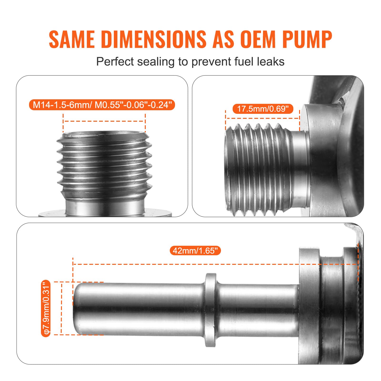 VEVOR Bomba de Combustible Alta Presión Compatible con Accent/Sonata, Tucson, Veloster y Kia Forte5, Optima, Rio 2015-2017 L4 1,6L, Reemplaza GDP404, M73176, 353202B220, 35320-2B220, HM10054