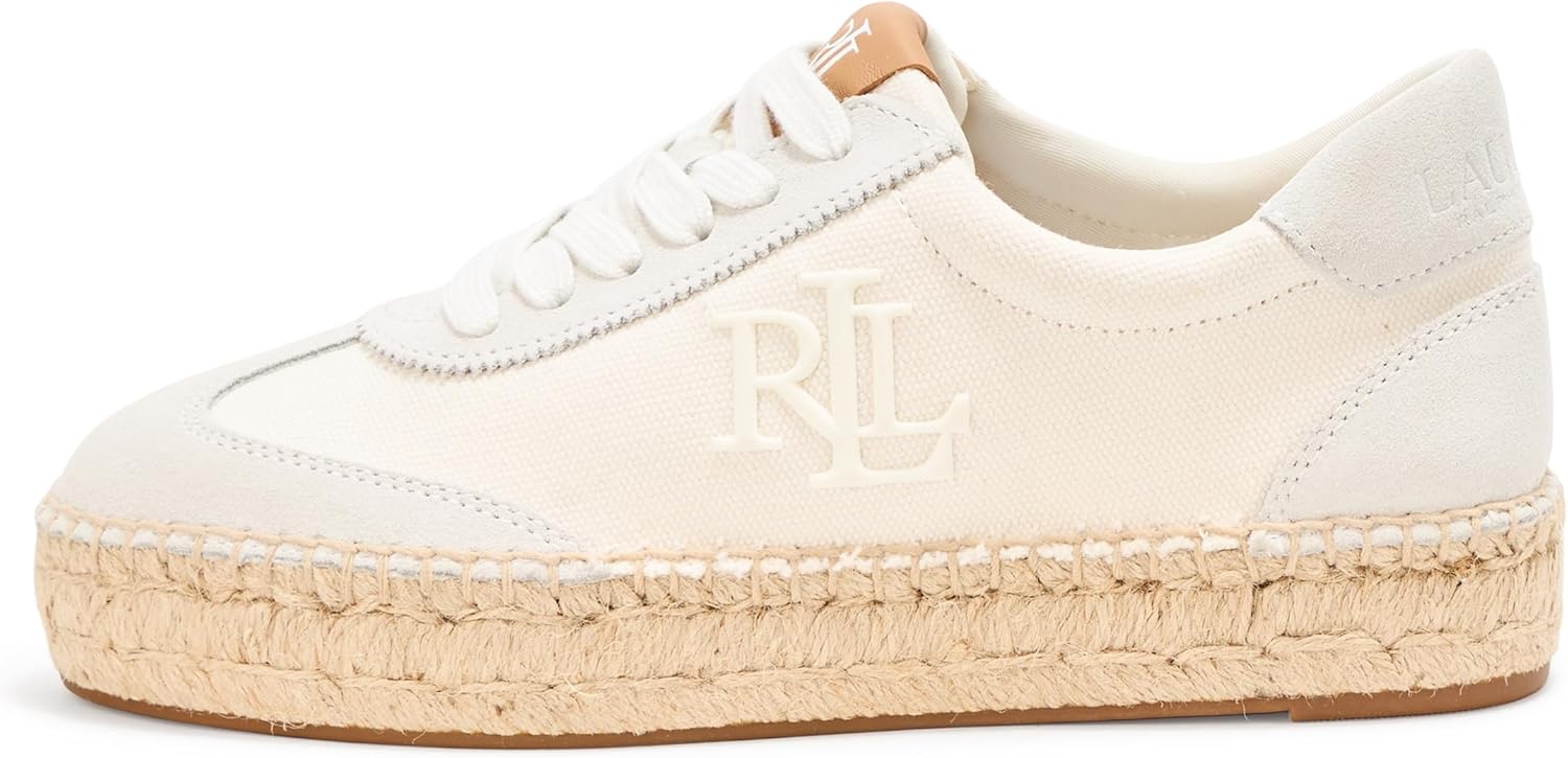 Lauren Ralph Lauren Womens Luize Canvas & Suede Espadrille Sneaker