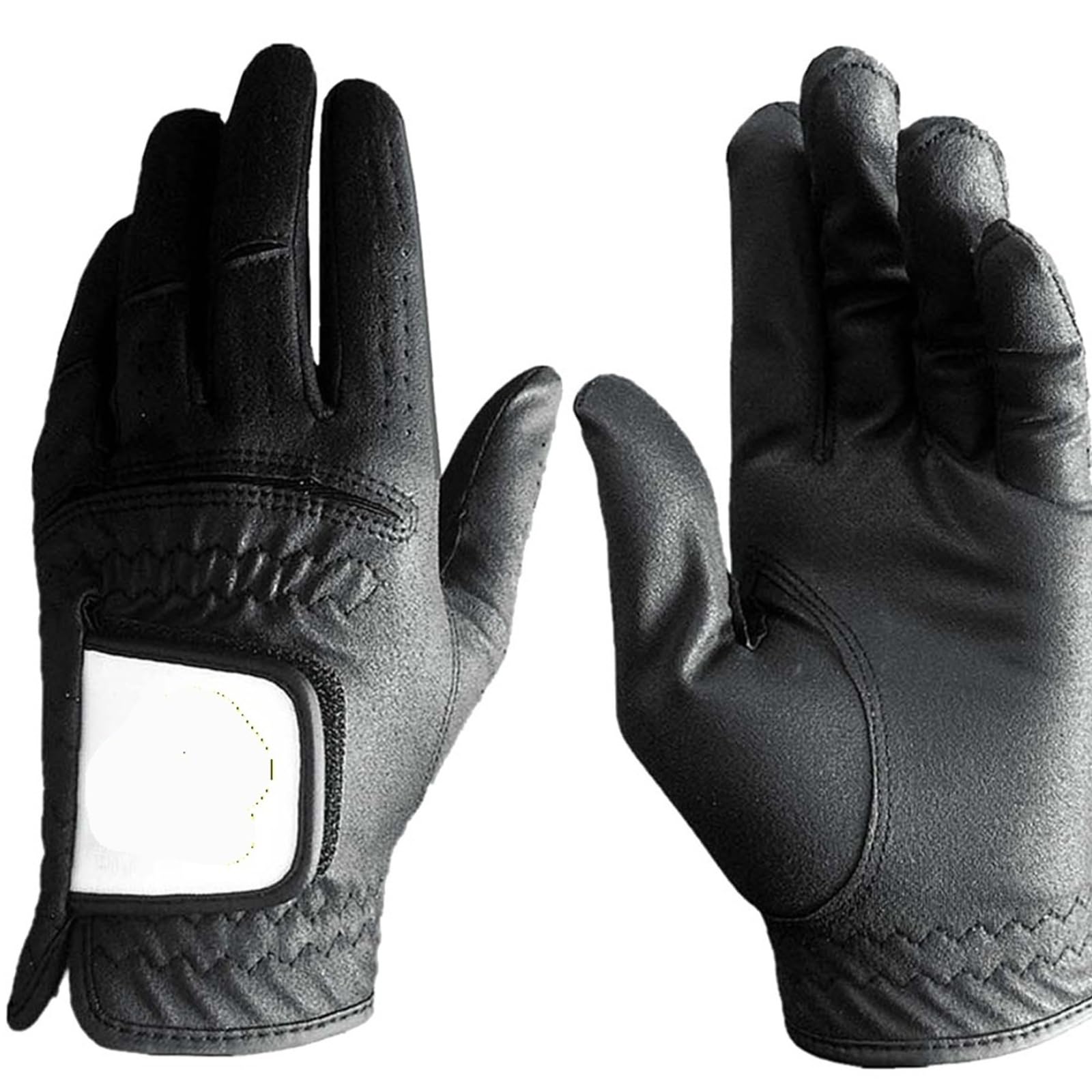 Générique Compatible avec 3 Gants de Golf Rain Grip for Hommes, Noir et Blanc, Main Gauche, Tous Temps, adaptés au Golfeur droitier