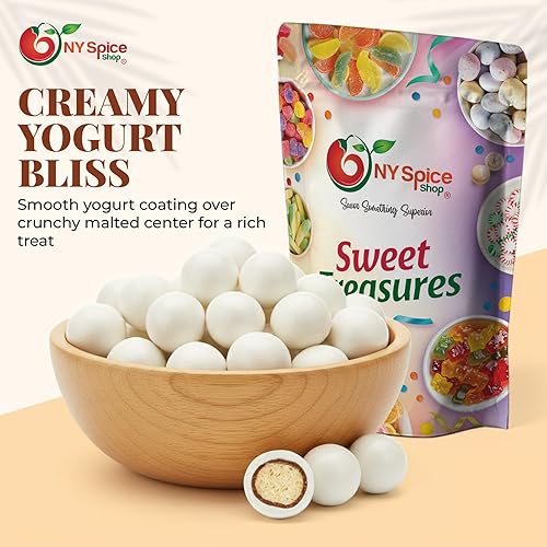 Miniatura 5 de NY SPICE SHOP Jumbo Yogurt Malt Ball - Caramelo de chocolate a granel - Deliciosas bolas malteadas para los amantes de los dulces (3 libras)