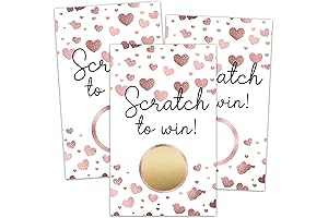 Blank Bridal Shower Scratch Off Game Cards
