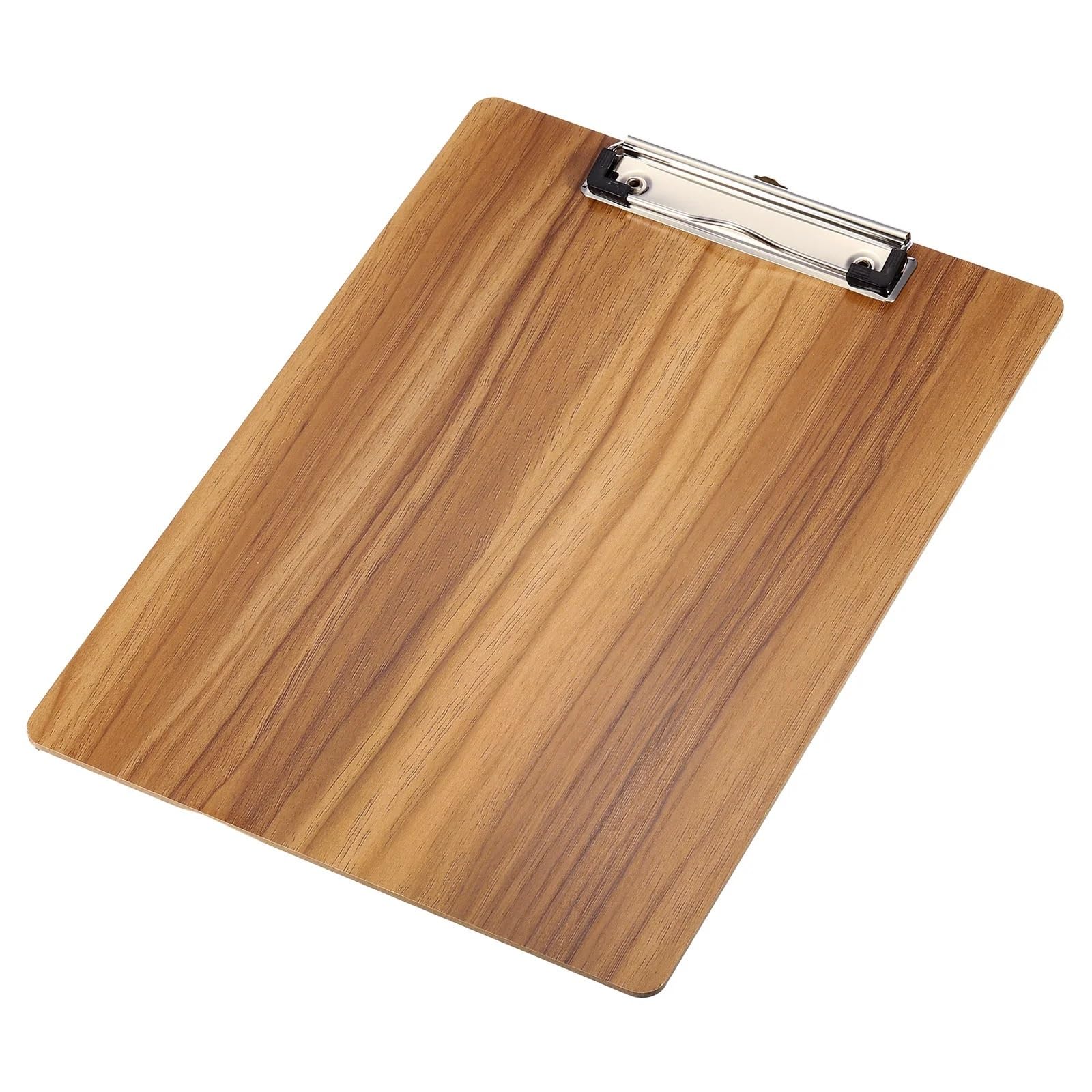 4 portablocco in faesite con clip a basso profilo, formato A4, portadocumenti in legno, materiale scolastico, cancelleria for ufficio Per L'ufficio(Brown)