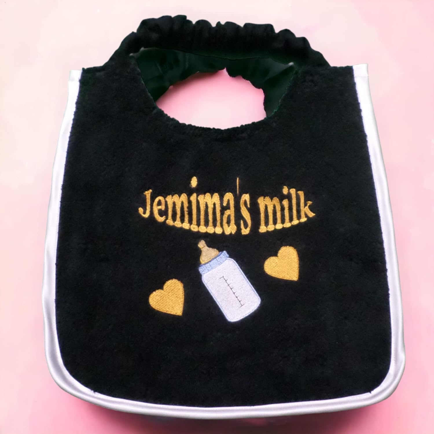 Personalized dog slobber bib - High quality waterproof material - Name with milk bottle - New 2023 design