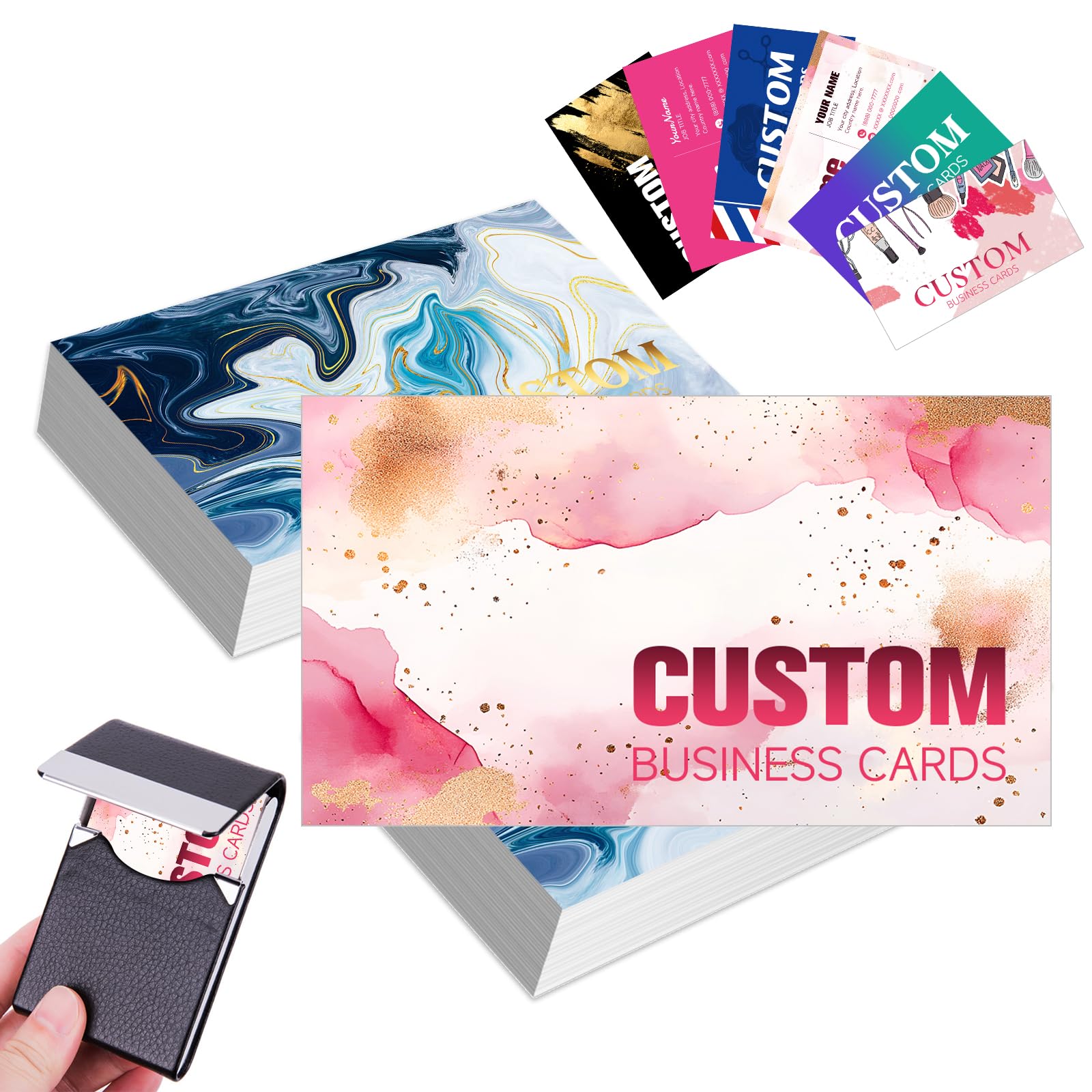 Personalised Business Cards, Custom Cards with Photo, Text & Logo