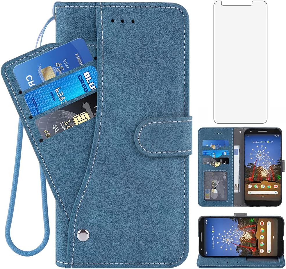 Blue Wallet Case with Screen Protector for Google Brunei Ubuy