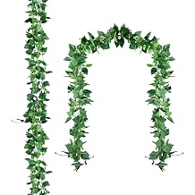 2 Pcs Fake Pothos Vines,Artificial Ivy Garland Greenery Fake Vines for Bedroom Living Room Wall Room Decor Office Wedding Party