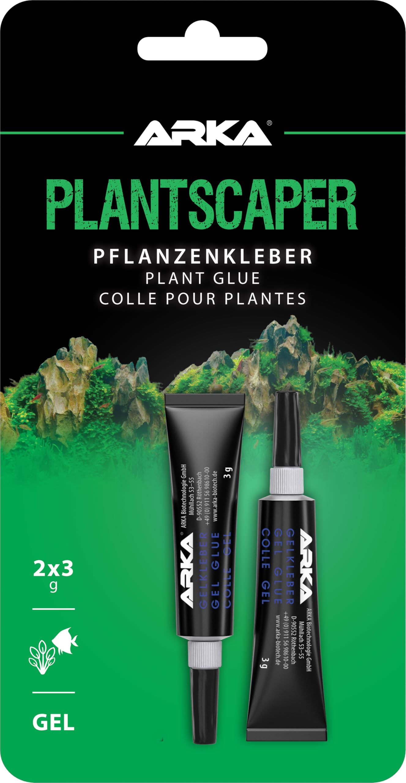 Colle plantes aquarium gel 2×3 g – MICROBE-LIFT Plantscaper – colle aquascaping pour mousse & racines – application simple & propre – sûre pour poissons & crevettes – format mini pour bacs plantés