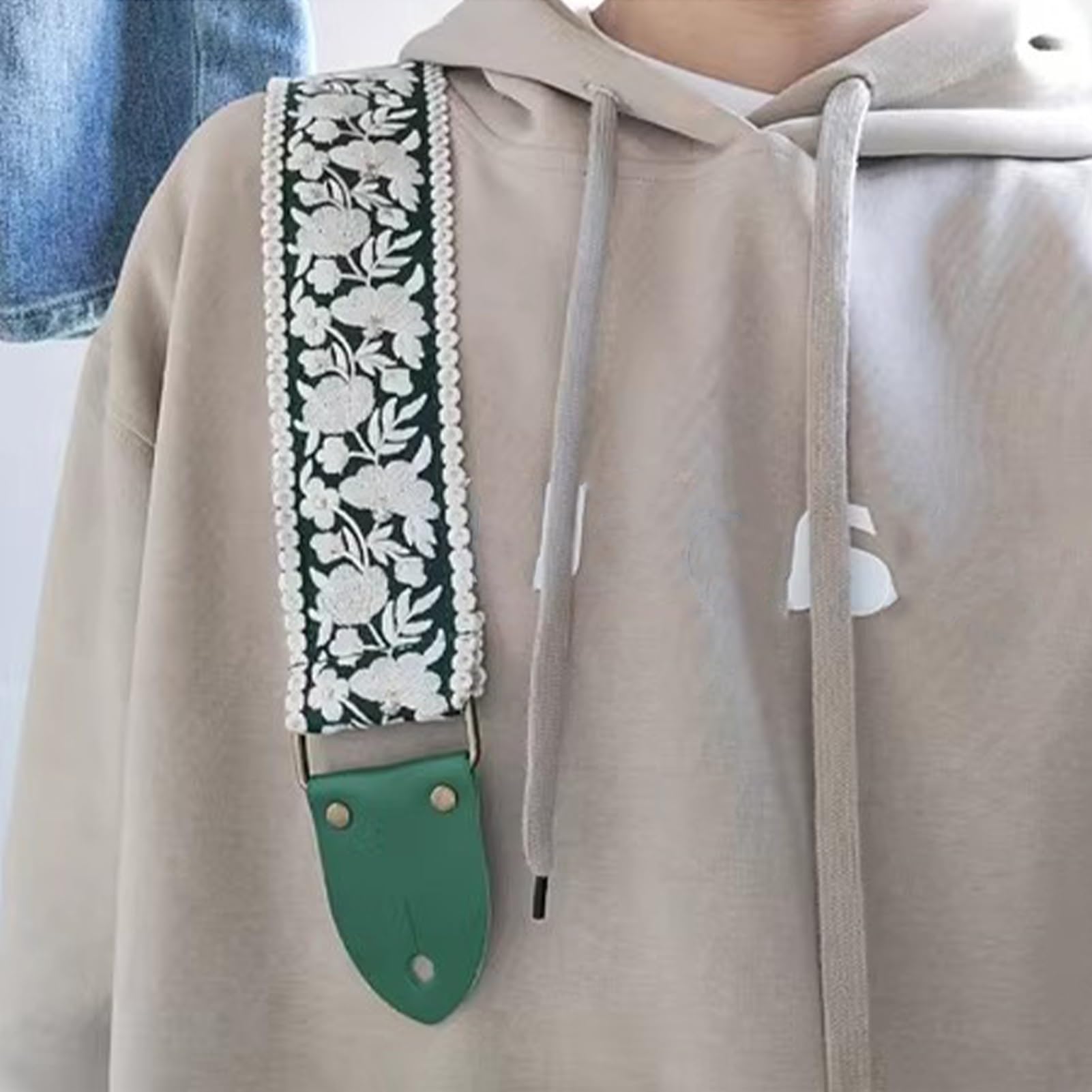Correa De Guitarra Correas de Guitarra Bordadas en Jacquard de 2,3" a Mano para Bajos, Guitarras eléctricas y acústicas