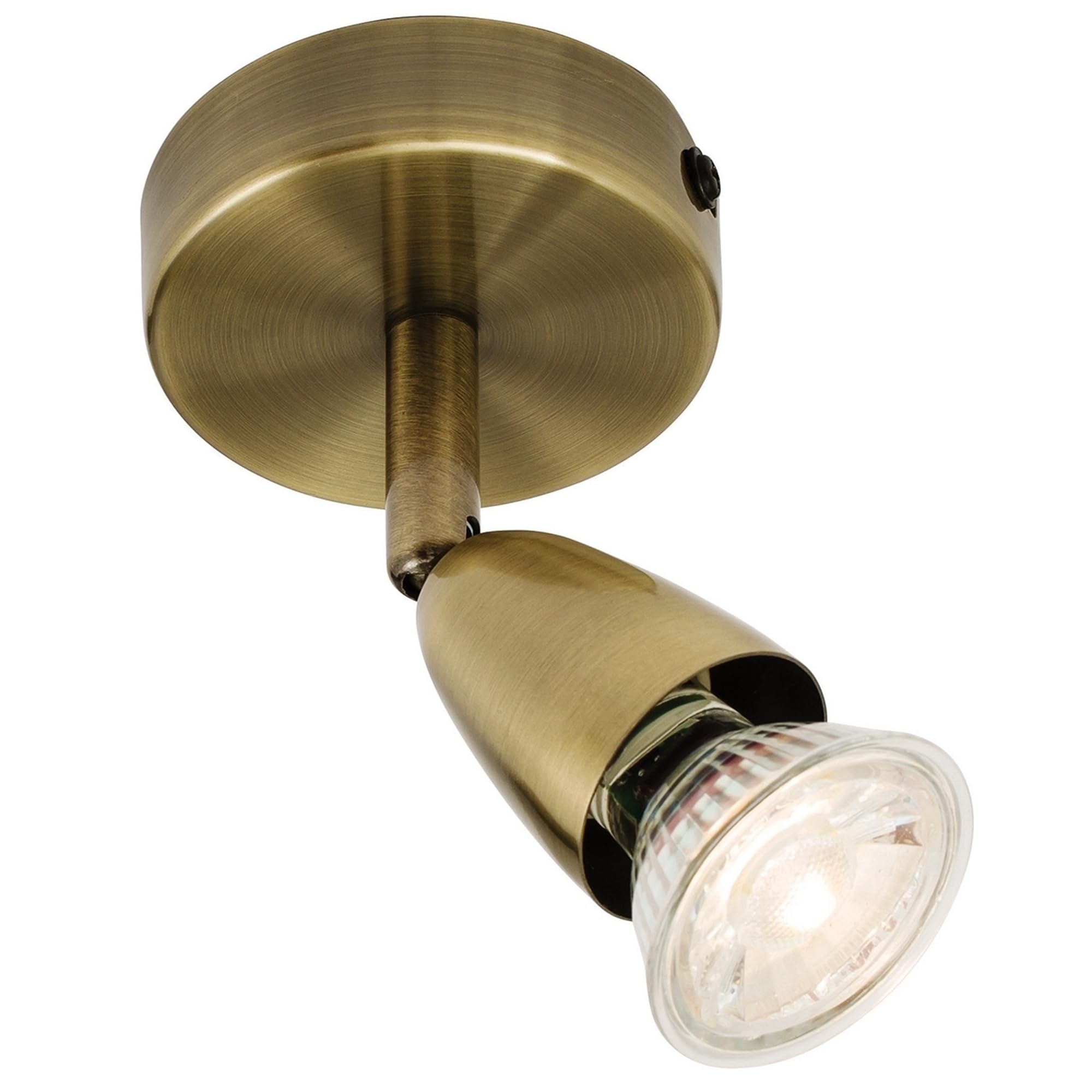 Betta Lighting Antique Brass Ceiling 1 Light Spotlight Fully Adjustable Finish Led Compatible Dimmable