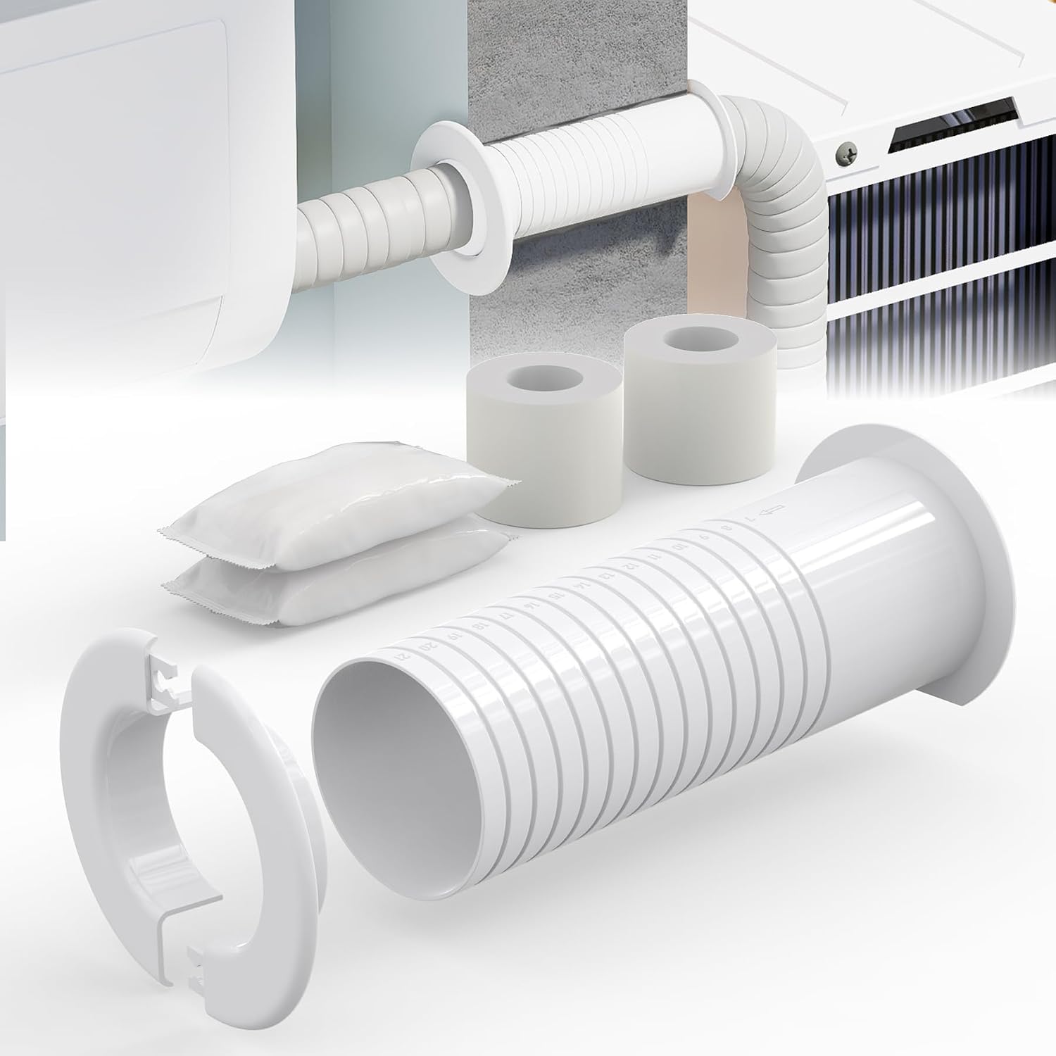Mini Split Cover Wall Sleeve for Air Conditioner Line Set Covers, AC Sleeve Through The Wall for Line Sets, Mini Split Line Set Cover for Air Conditioning Systems, Pipe Accessories