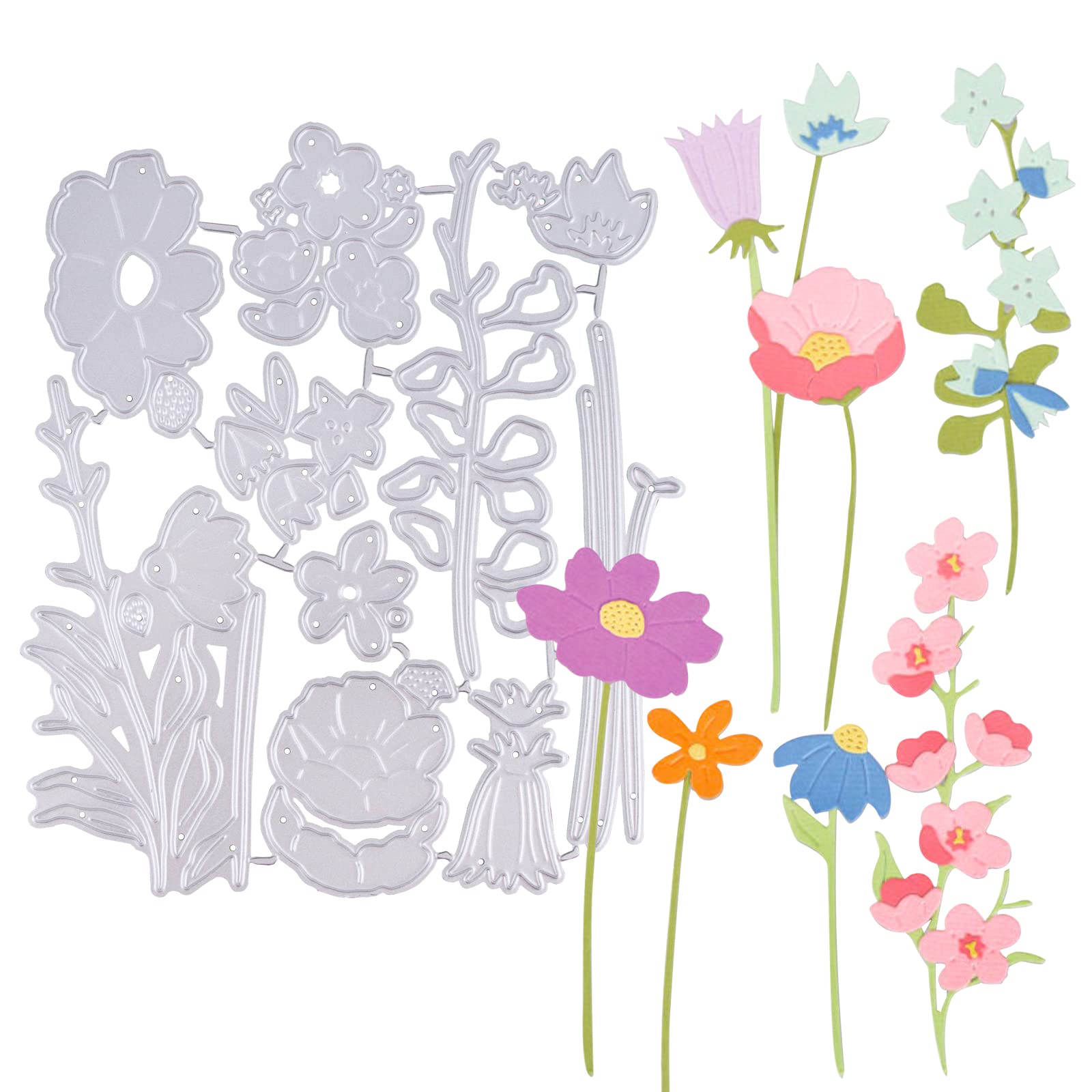 BETESSIN Troquel de Flor Manualidad, Plantillas de Troqueles de Corte de Metal Regalo Tarjeta Boda Caja Dulce, Plantilla Estarcir Cutting Dies Scrapbooking Cumpleaños Papel DIY, 138mm*115mm
