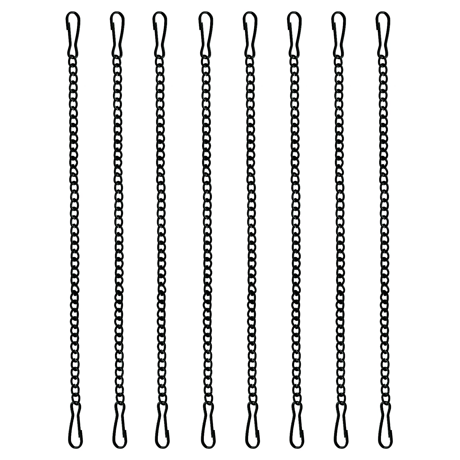 8 Pcs 20 Inch Chain for Hanging Stained Glass Art - black Hanging Chain, Window Art Decor, Patio Garden Outdoor Decorative Hanging Glass Panels Chains