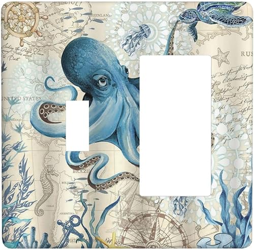 Miniatura 10 de Placas de pared vintage de otoño y otoño con una sola palanca, hojas de camión, textura de tablón, cubierta de interruptor de luz de 1 pandilla,