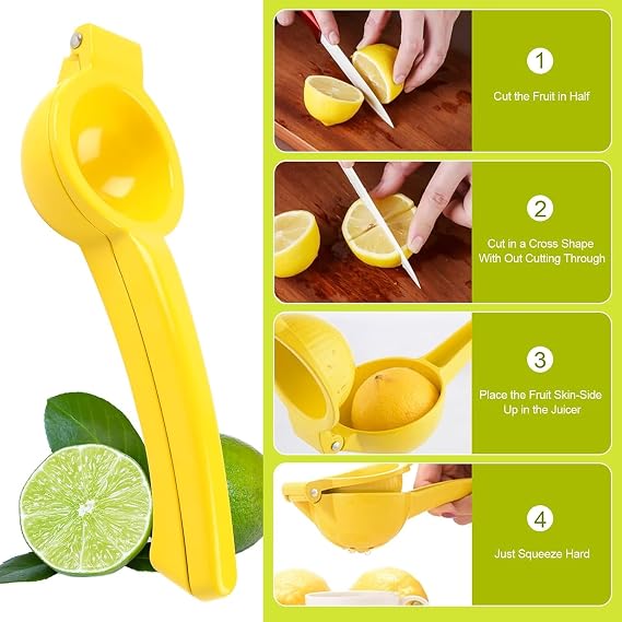 Lemon Squeezers,Handheld Lemon Juicer,Kitchen Lemon Squeezer 2-In-1 Manual Juice Squeezer for Lime,Bars,Cocktails,Manual for Many Fruits