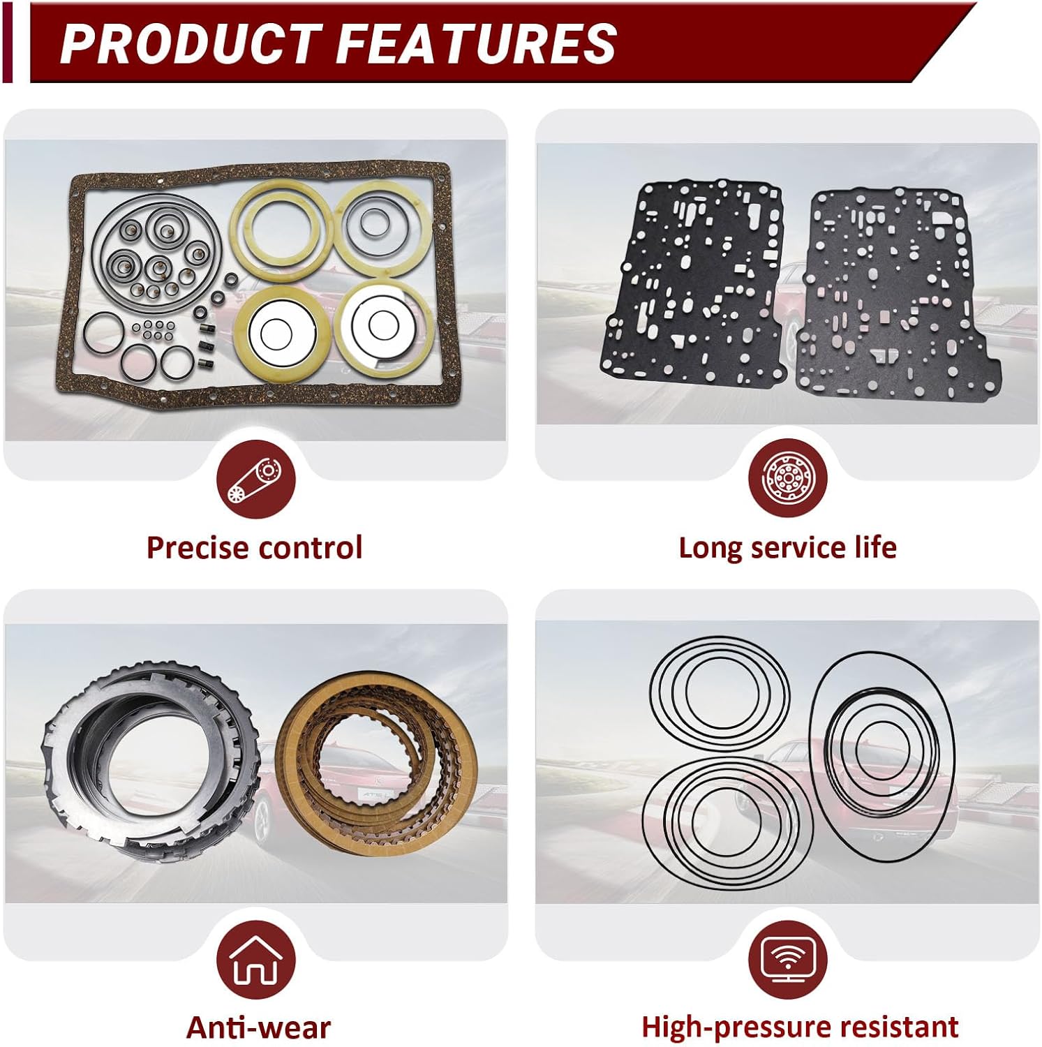 A750E A750F Transmission Master Rebuild Kit Compatible with 4Runner 4.0/4.7L 2003-2008, Tundra 4.0/4.6/4.7/5.7L 2005-2014 Direct Rebuild Overhaul Kit Replacement OE Number T17300A T17302A