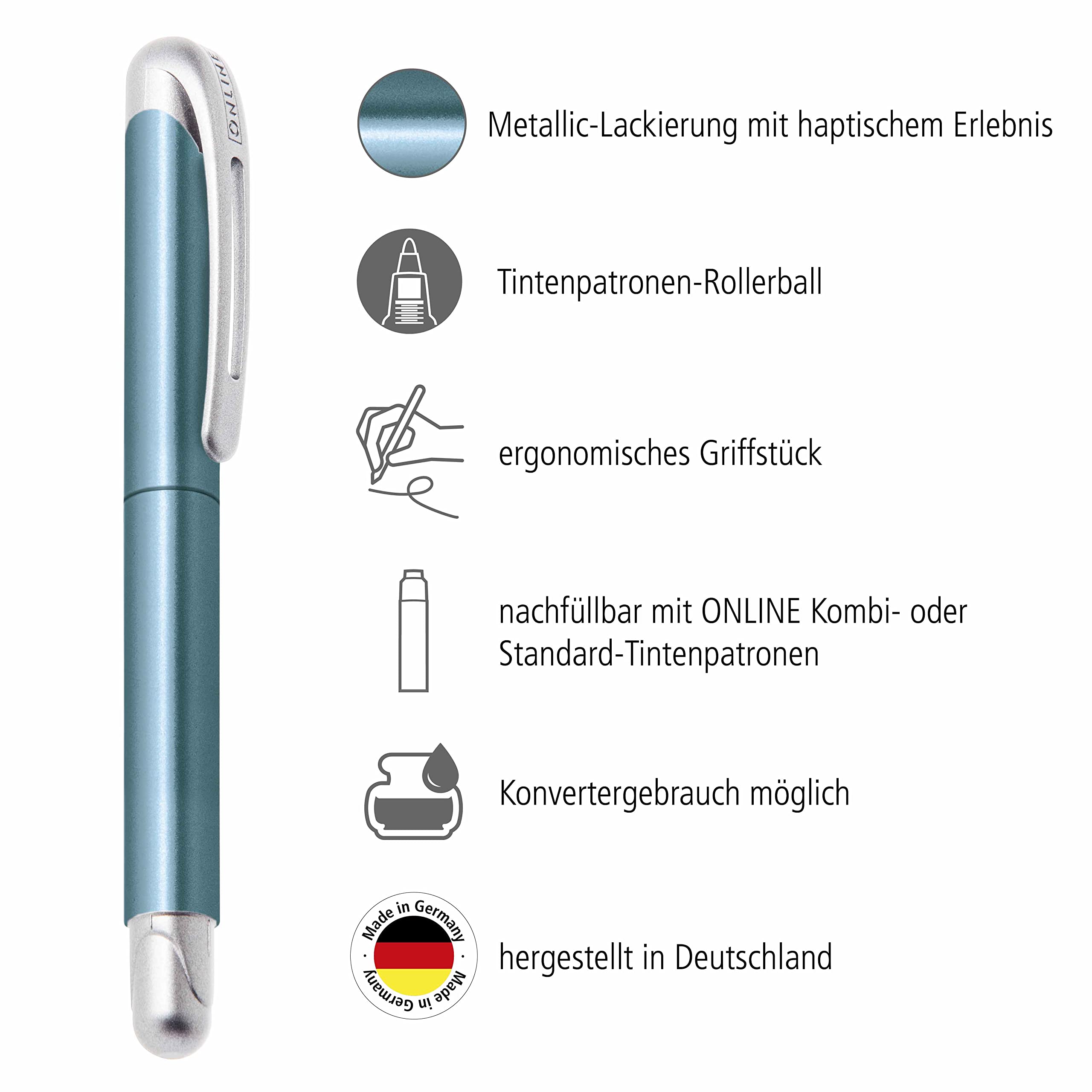 Penna A Sfera Online College - Ergonomica Per Destri E Mancini, Colore Blu - Foto 8