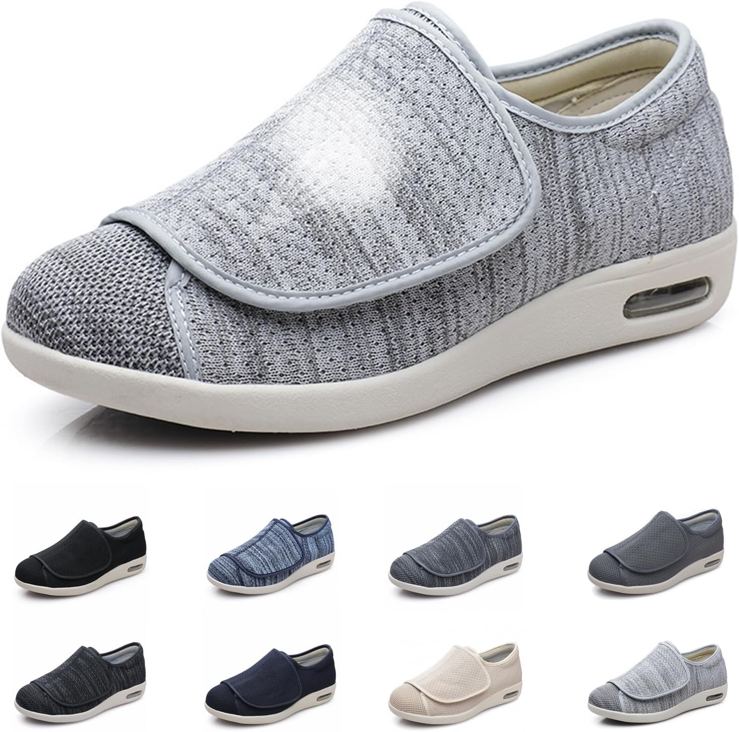介護シューズ 軽量看護靴滑り止めワイドウォーキングシューズ メンズ 婦人の糖尿病靴 ニットメッシュ やわらか 高齢者 介護靴 リハビ