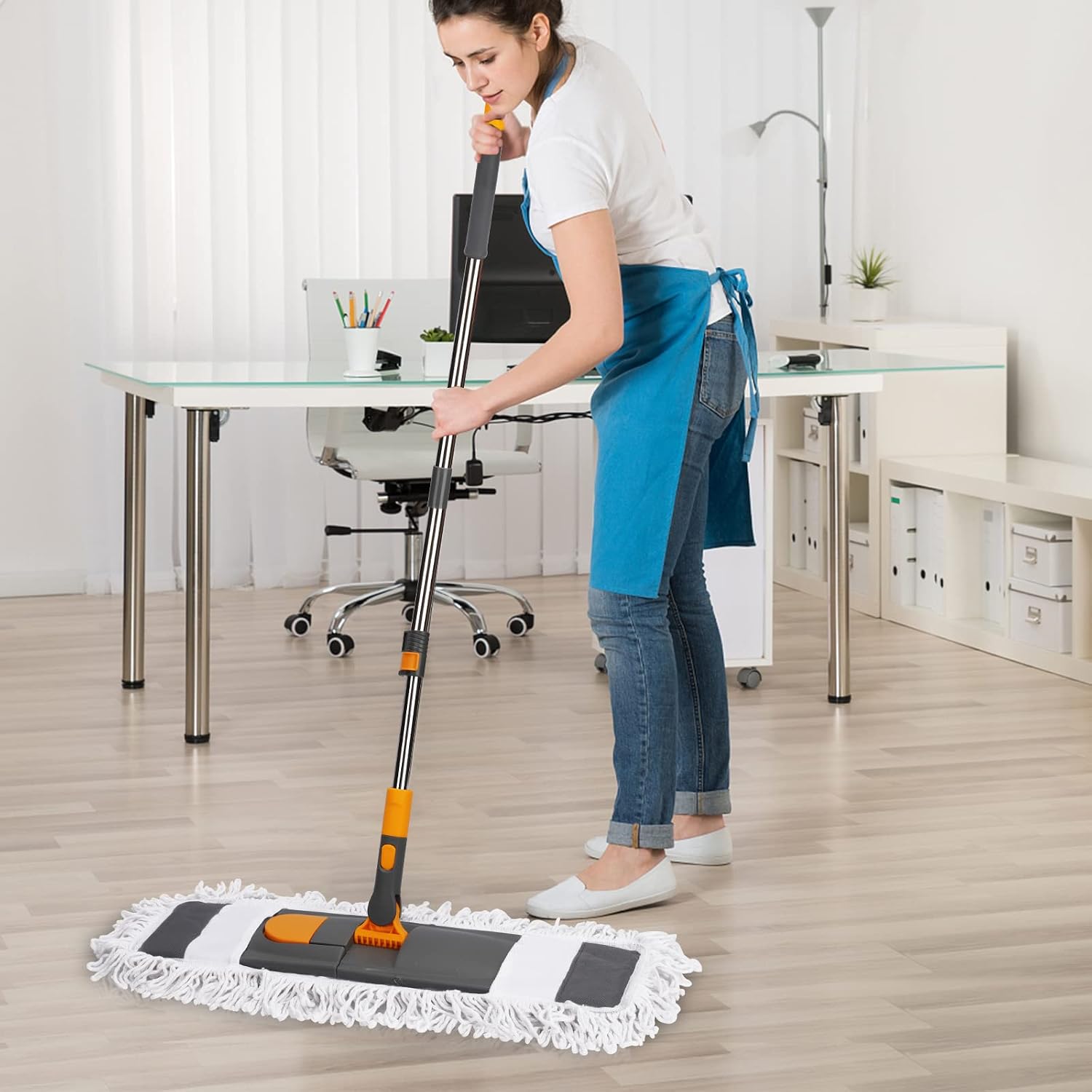MASTER Dust Mop for Floor Cleaning, Microfiber Floor Mop Washable Pads,