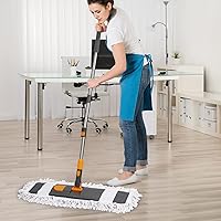 Vista 6 de MASTERTOP Dust Mop for Floor Cleaning, Microfiber Floor Mop with 2 Washable Pads, Height Adjustable Long Handle, 26.4'' Dry and Wet Flat Mop for