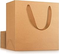 Vista 33 de EUSOAR Bolsas grandes de papel de papel para regalo, 12 bolsas de papel kraft de 12.5 x 4.5 x 11 pulgadas con asas a granel, para venta al por