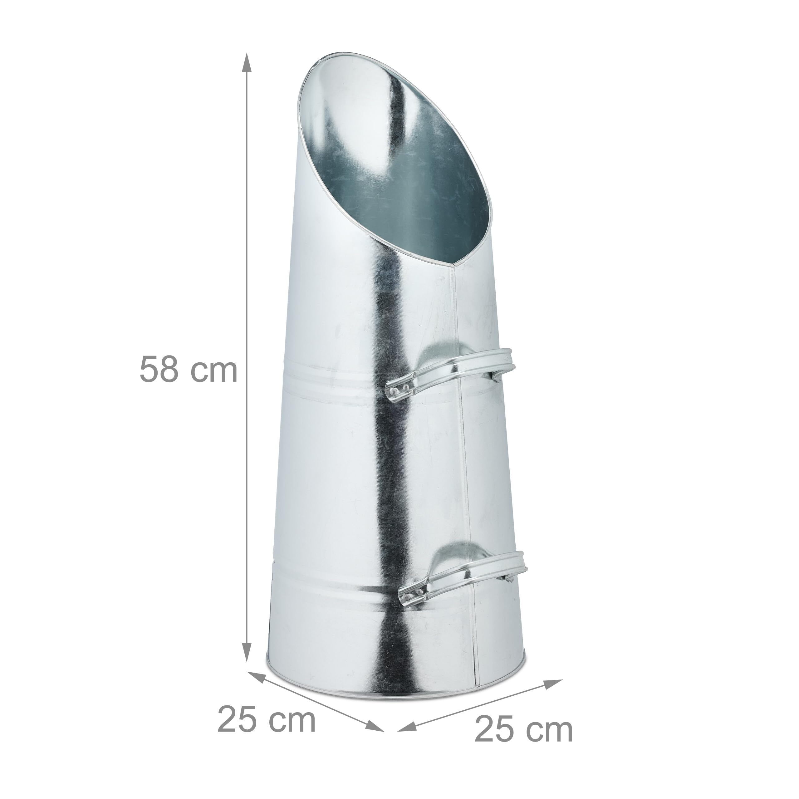 Relaxdays Charbonnière métallique 16 litres pour cheminée