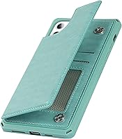 Vista 246 de Cavor for iPhone 11 Wallet Case with Card Slots Holder,Premium PU Leather Kickstand Feature Case [Wrist Strap] Double Magnetic Clasp Shockproof Flip