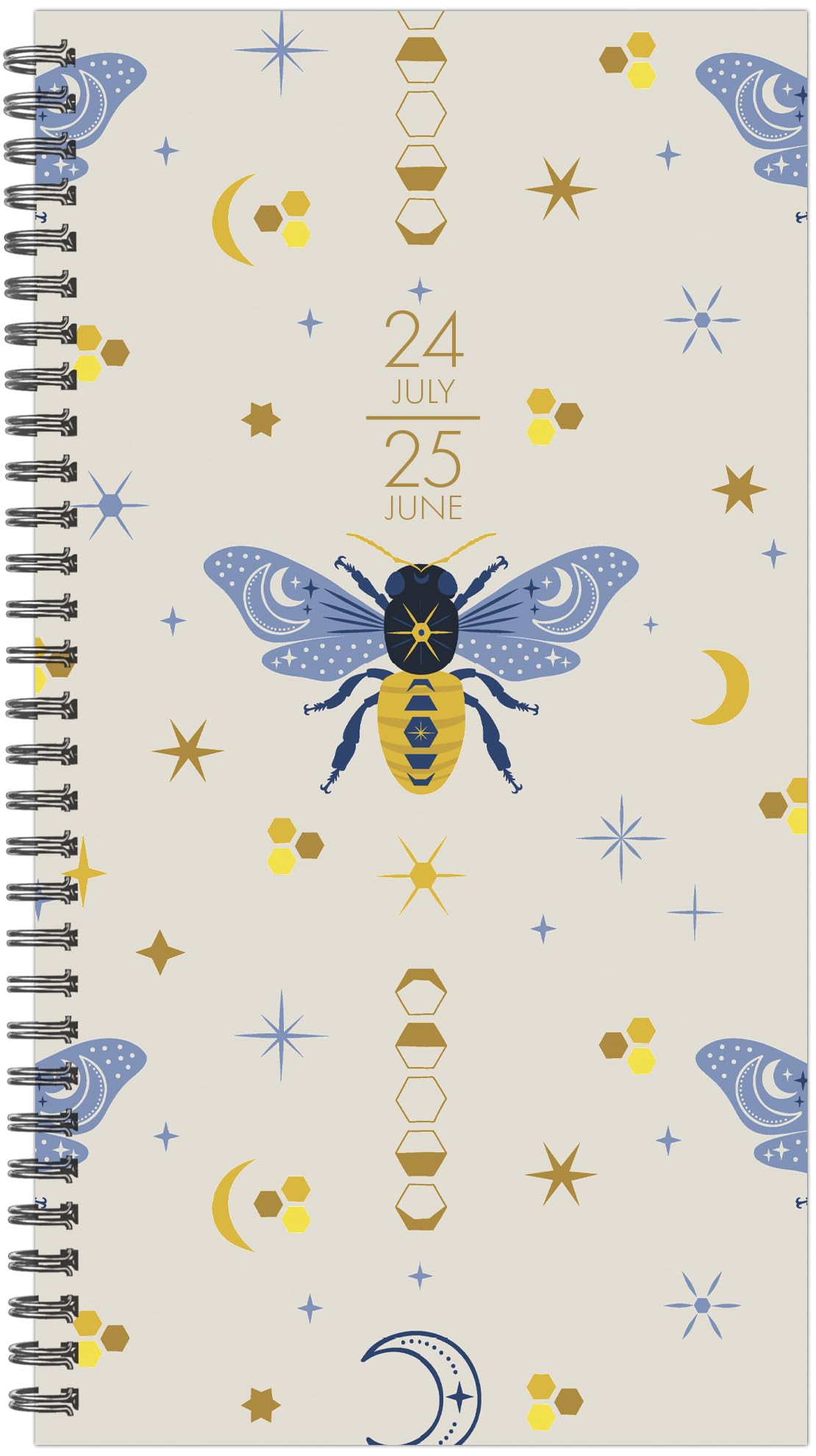 Willow Creek PressHoney Bee Academic July 2024 - June 2025 Softcover Weekly Spiral-Bound Planner (3.5" x 6.5")