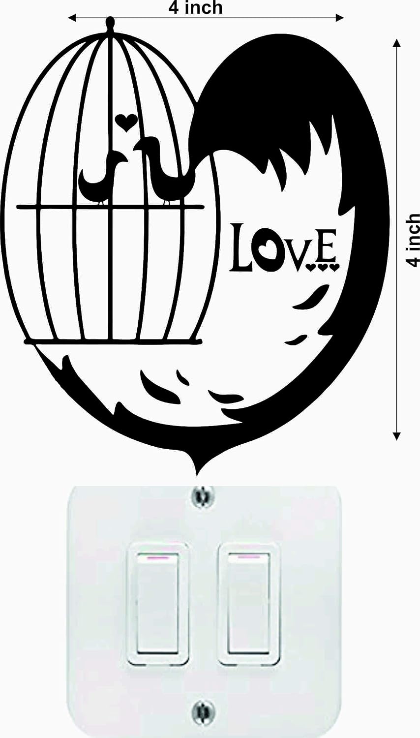 Cute Loving Coupels Switch Board Wall Sticker SW68