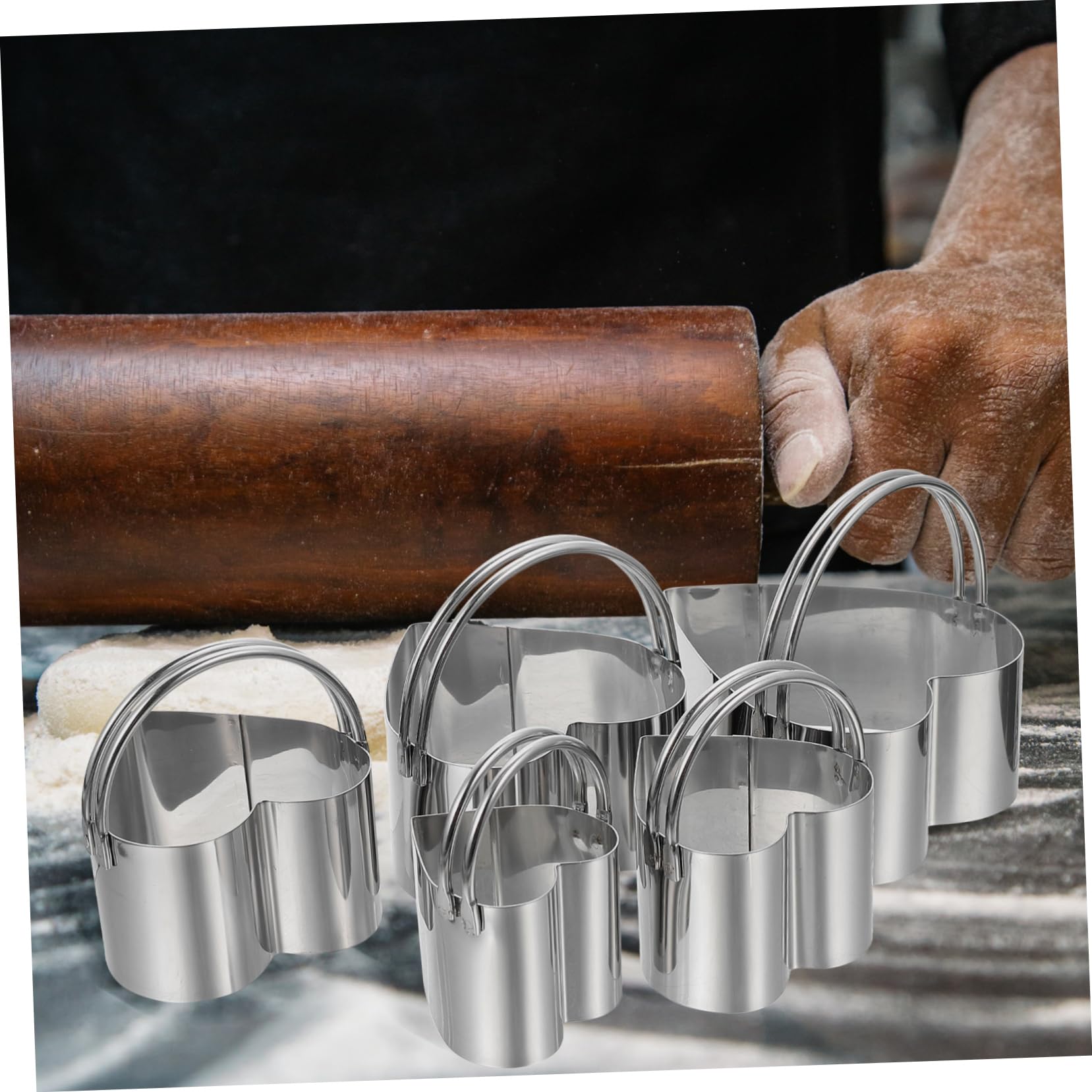TOPBATHY 3 Sätze Ausstechformen Muffin Plätzchengebäckform Plätzchen Gebäck Gebäckschneider Schimmel cookie cutter bisquitschneider Kekse kreative Keksformen Keksausstecher Rostfreier Stahl
