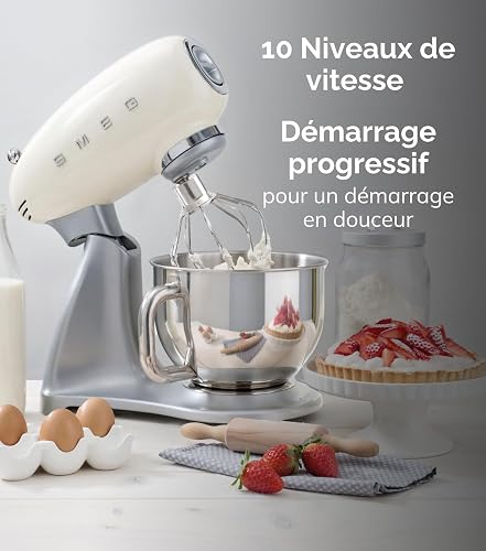 Planetary Mixer with a Power of 800 W from Smeg SMF02CREU - Cream - 3