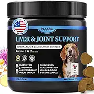 Senior Dog Liver & Joint Supplement – Same, Milk Thistle (Silybin), Glucosamine, MSM for Liver Health Detox, Mobility, Joint Pain Support, Cognitive & Vitality Support, Beef Flavor, 90Ct