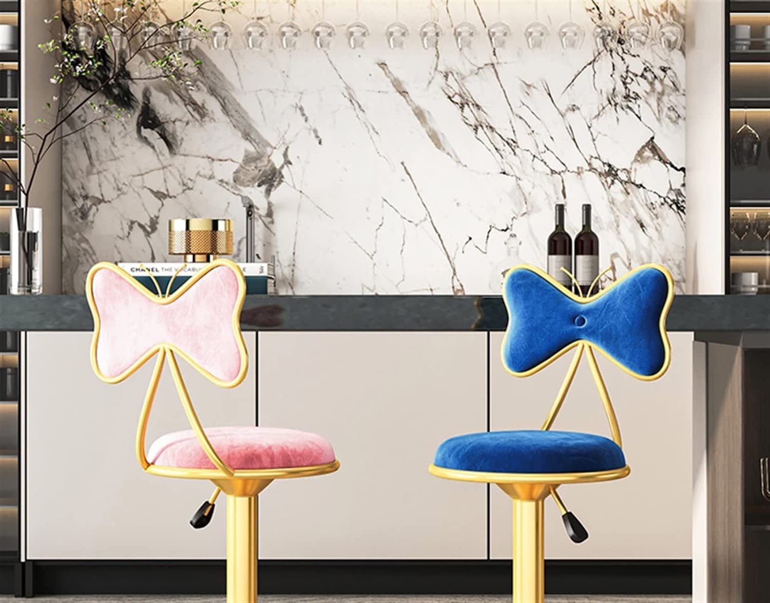 Amazon.co.jp: ハイスツール 高さ調節可能なバースツール、バタフライ