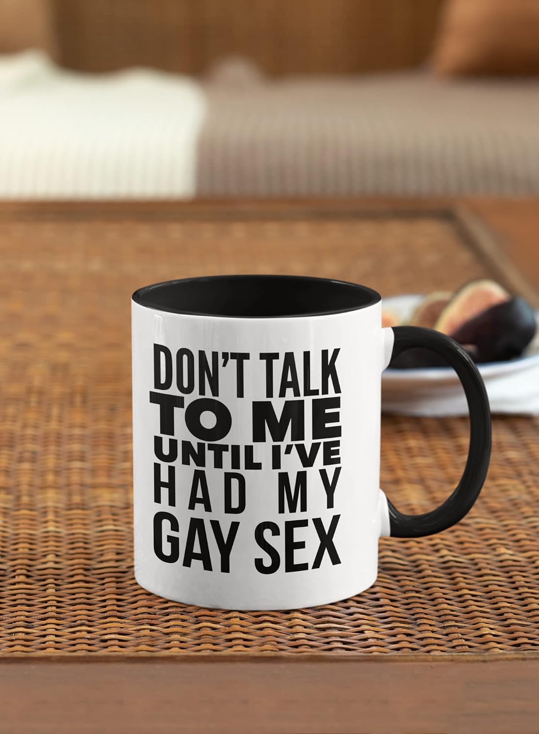 B.A.I. Don't Talk To Me Until I've Had My Gay Sex Coffee Mug, Morning Naughty Adult Cup For Lesbian, LGBT, Funny Birthday, Christmas, Valentine's Gifts