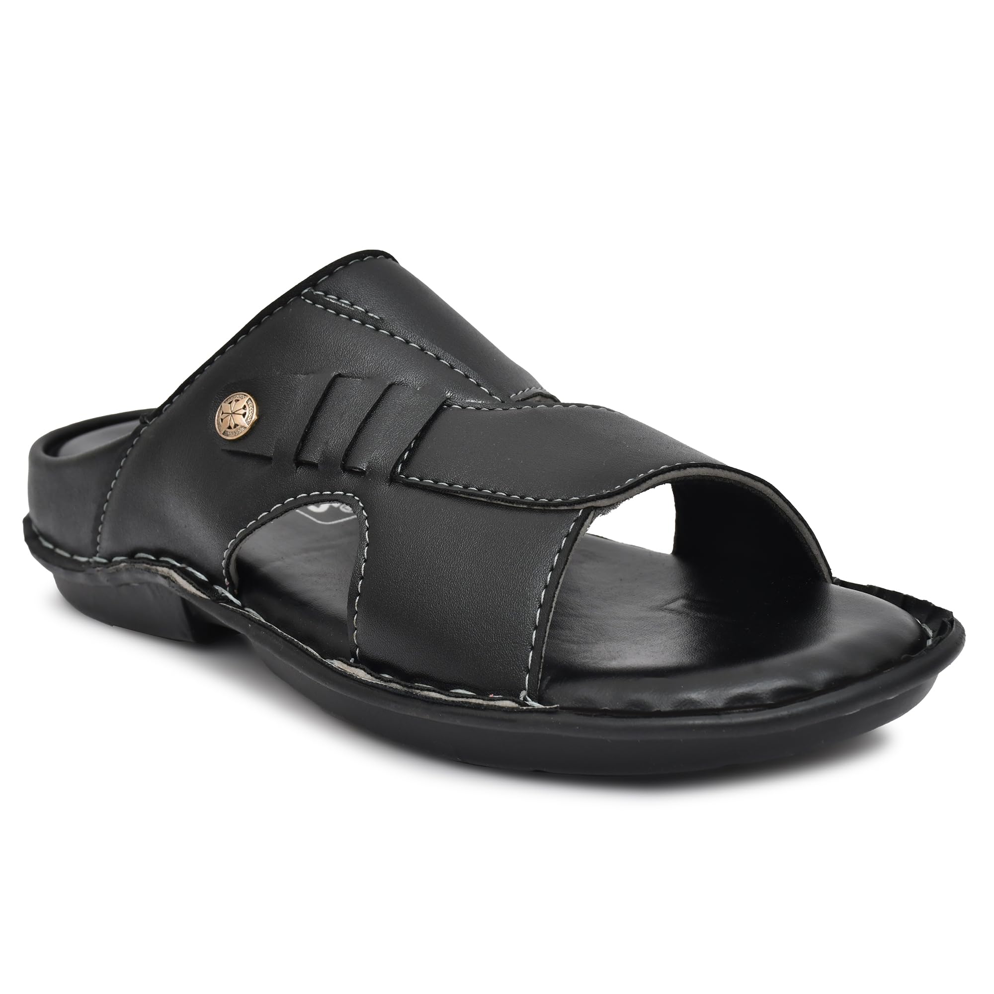 MKS Shoes Mens Synthetic Leather Thong Sandal with airmix Sole (Black, 9) (B0CK8CWY7V) Amazon Price History, Amazon Price Tracker