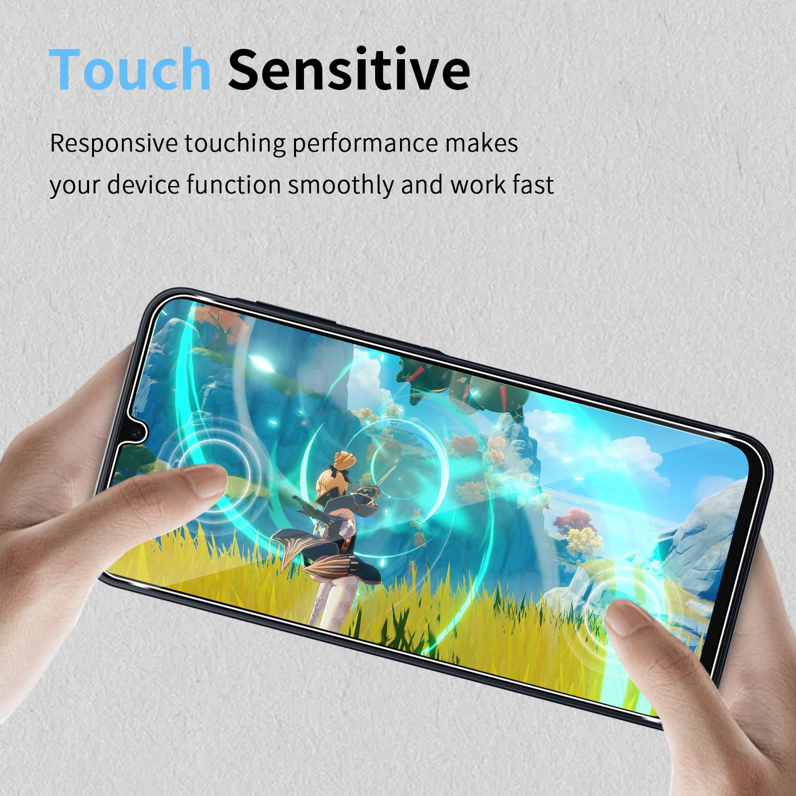 HidWee Vetro temperato Compatibile con Samsung Galaxy A26 5G/A16 4G/5G/A17 4G/5G, 3 Pezzi Pellicola Protettiva, 9H Durezza Anti Graffio, HD Senza Bolle Schermo Vetro Pellicola Protettiva