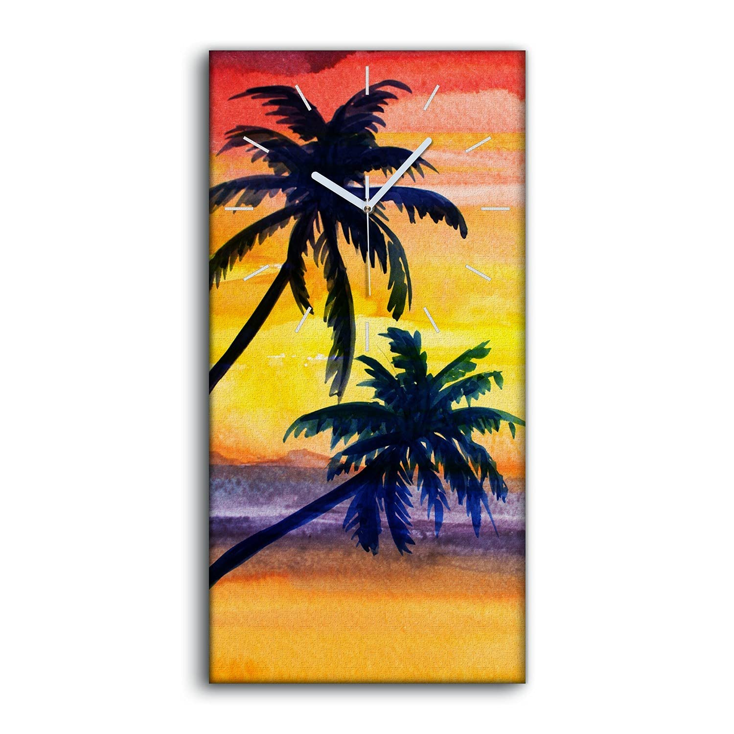 Horloge sur Toile sans Tic Tac Murale Moderne pour Bureau et Salon