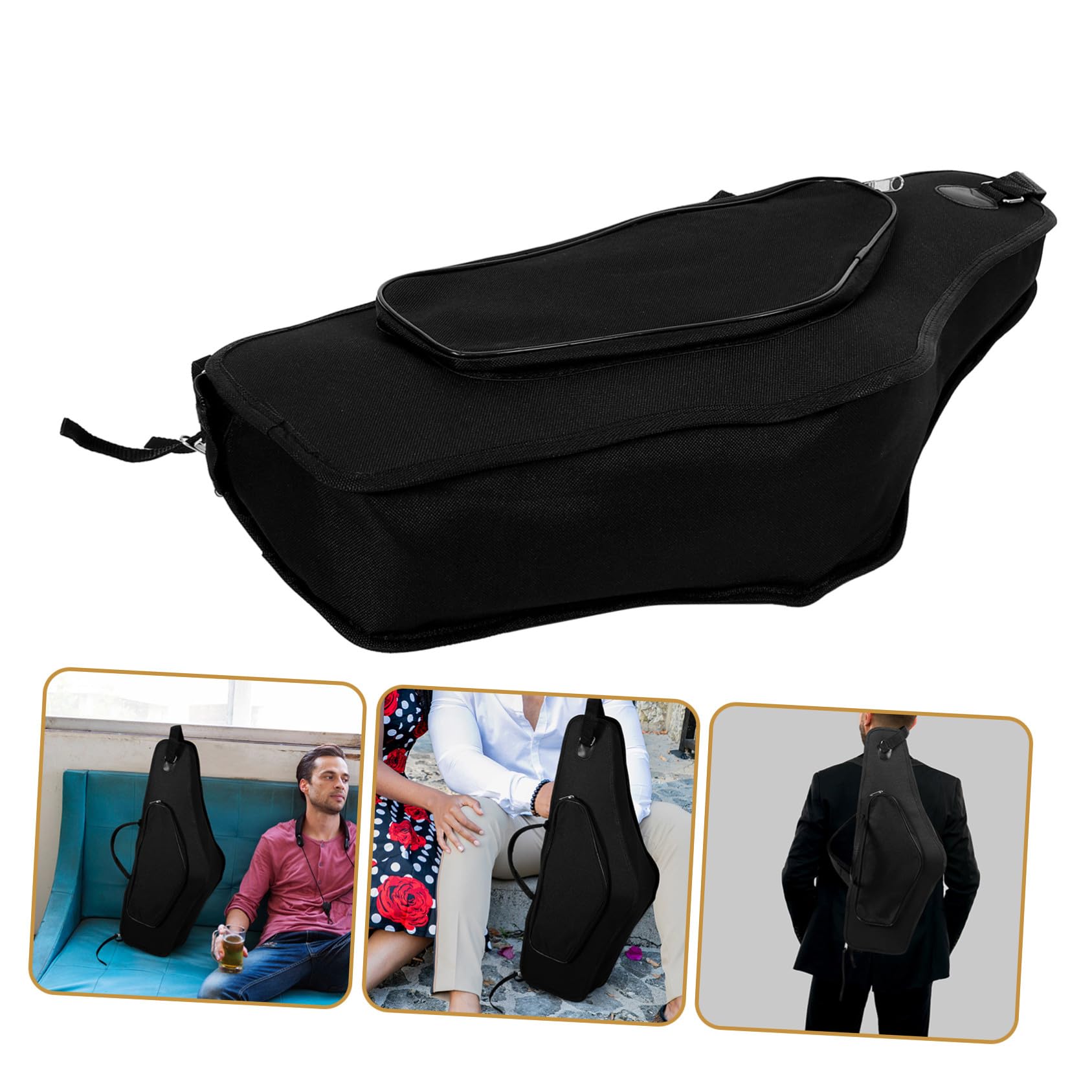 Toyvian Wasserdichte Stoßfeste Altsaxophon Tasche mit Gepolstertem Innenfutter Verstellbaren Schulterriemen und Praktischem Tragegriff Geeignet für Musiker Unterwegs und Outdoor auftritte