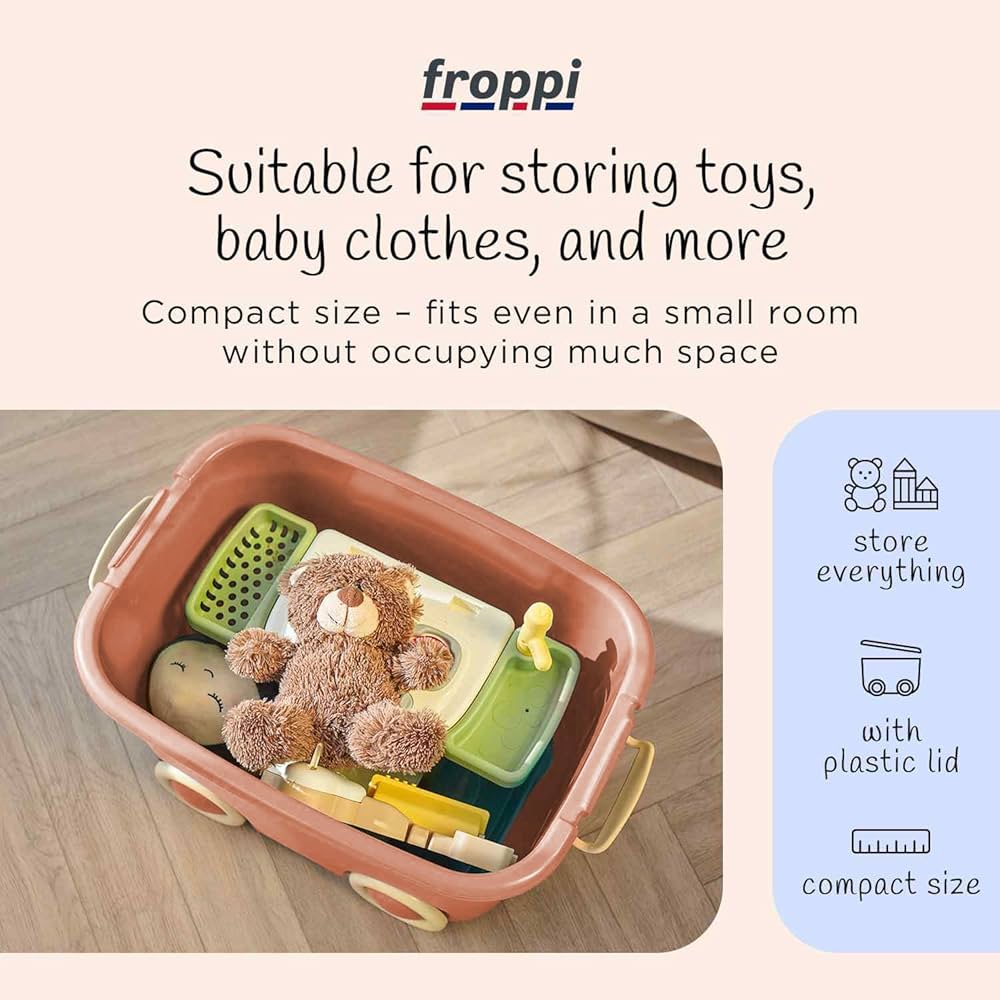 子供のおもちゃ Amazon｜Froppi トイボックス 45L | おもちゃの収納 | 車輪付き
