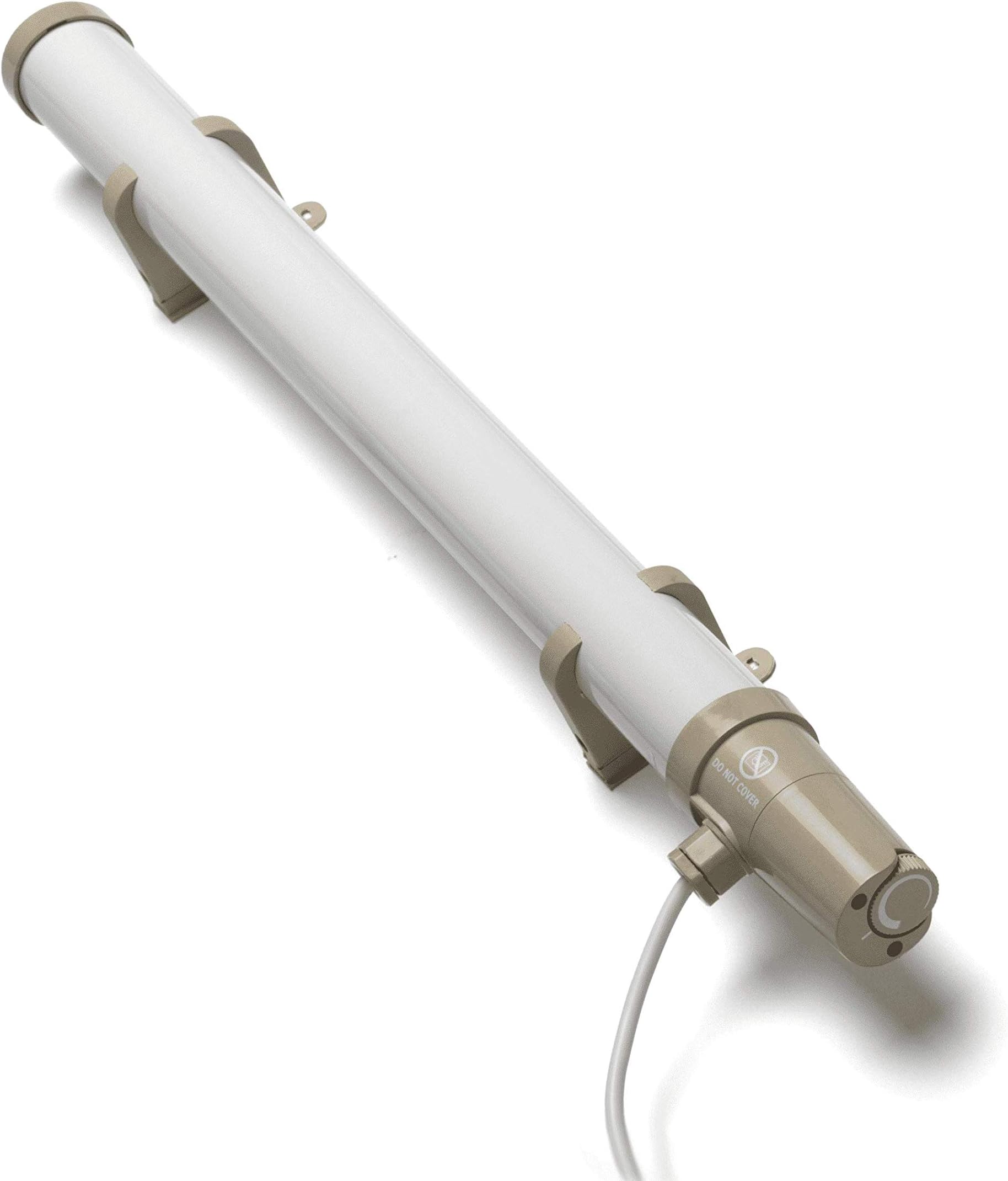 Dimplex ECOT2FT Tubular Heater - 2 Foot Tube with Built In Thermostat - Mounting Brackets Included White/Grey